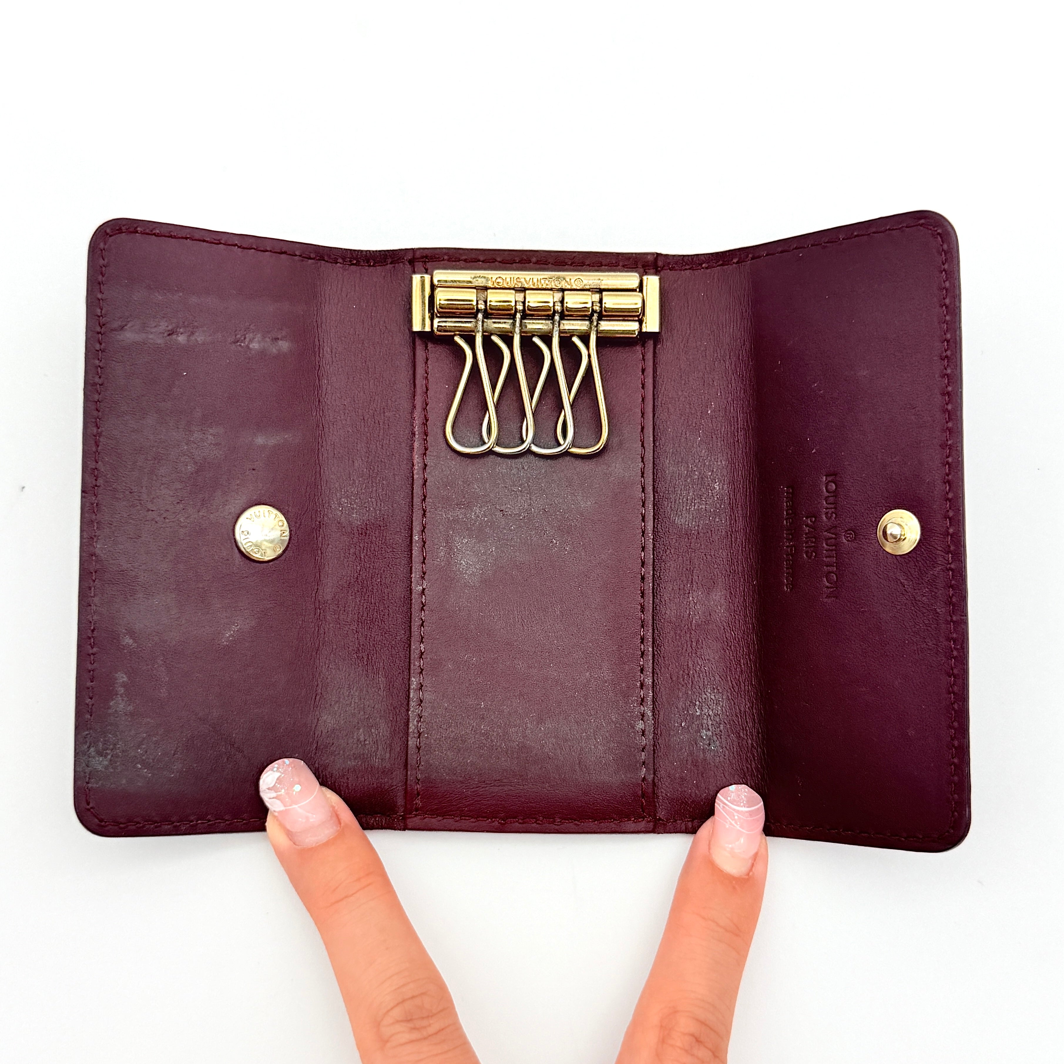 Louis Vuitton Monogram Vernis Key Holder Burgundy