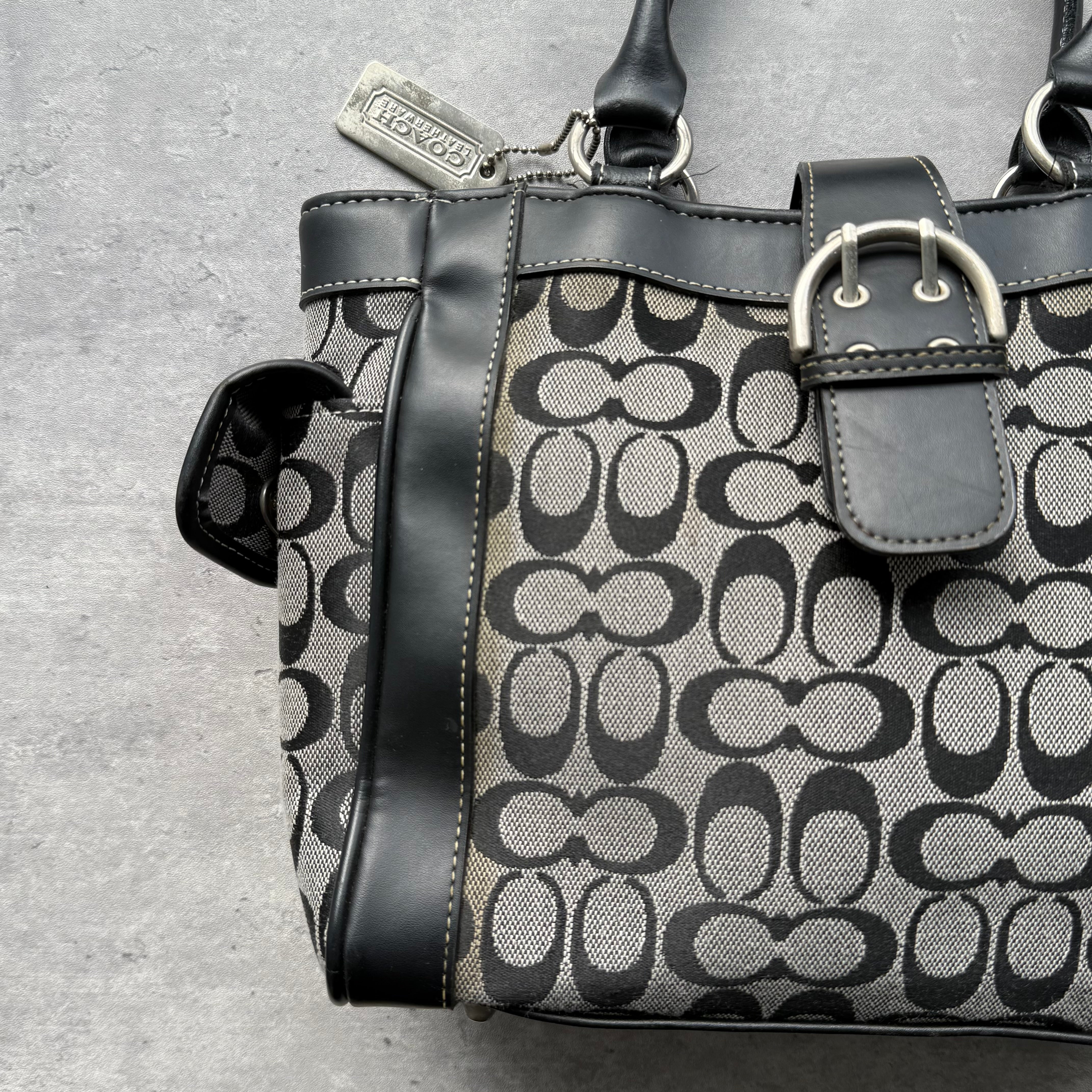 Coach Y2K Soho Buckle Tote Bag Grey/Black