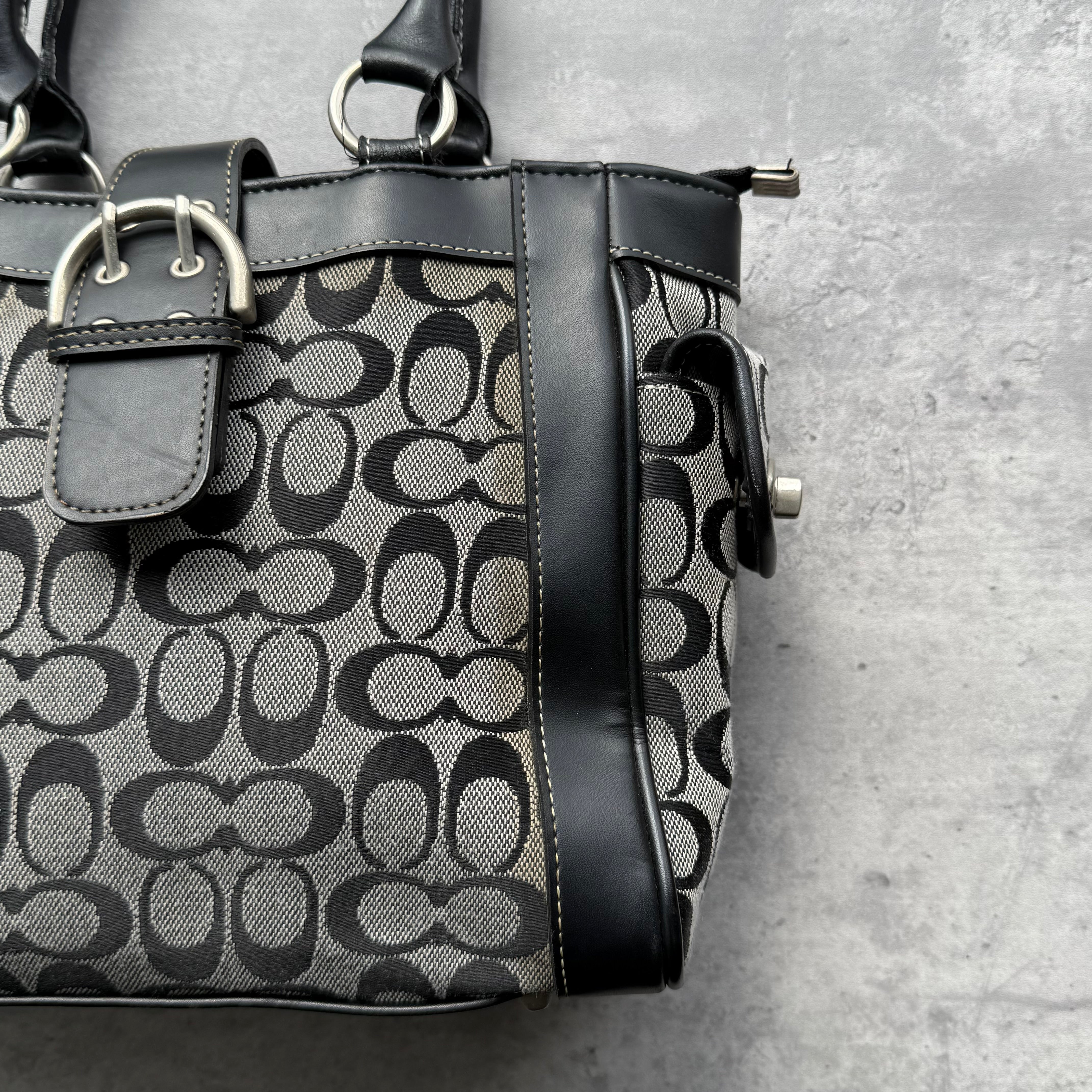 Coach Y2K Soho Buckle Tote Bag Grey/Black