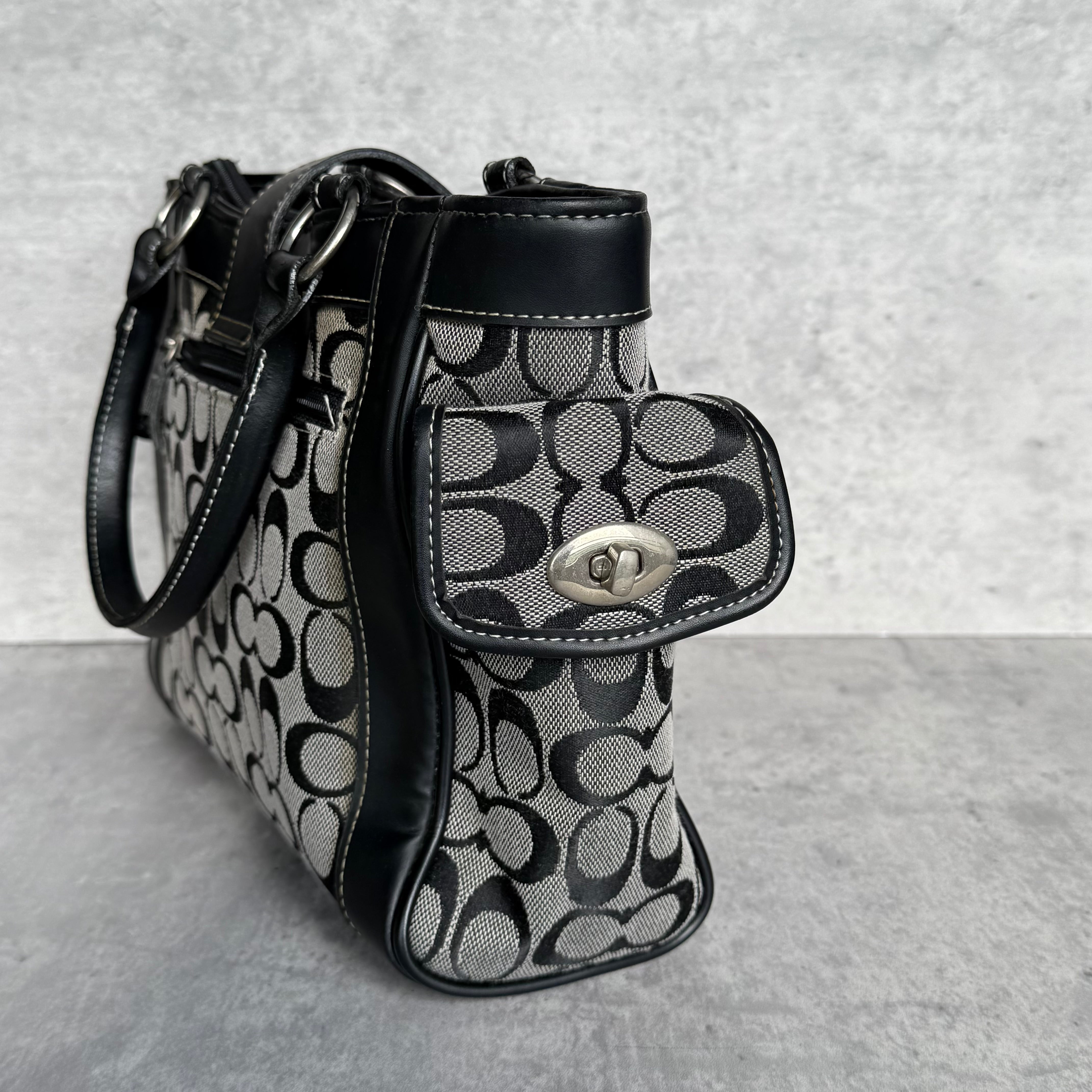 Coach Y2K Soho Buckle Tote Bag Grey/Black