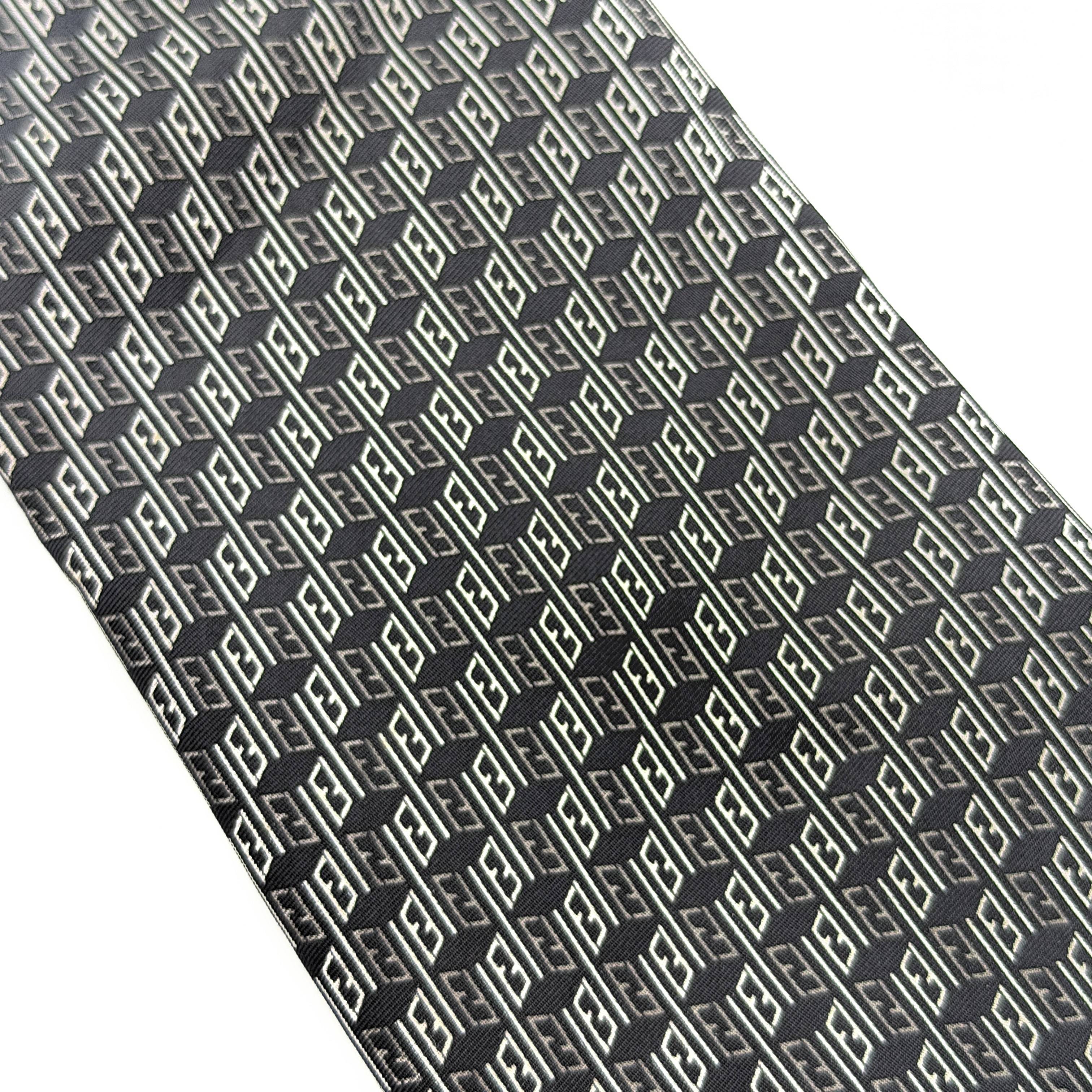 Fendi FF Zucca Silk Tie Black