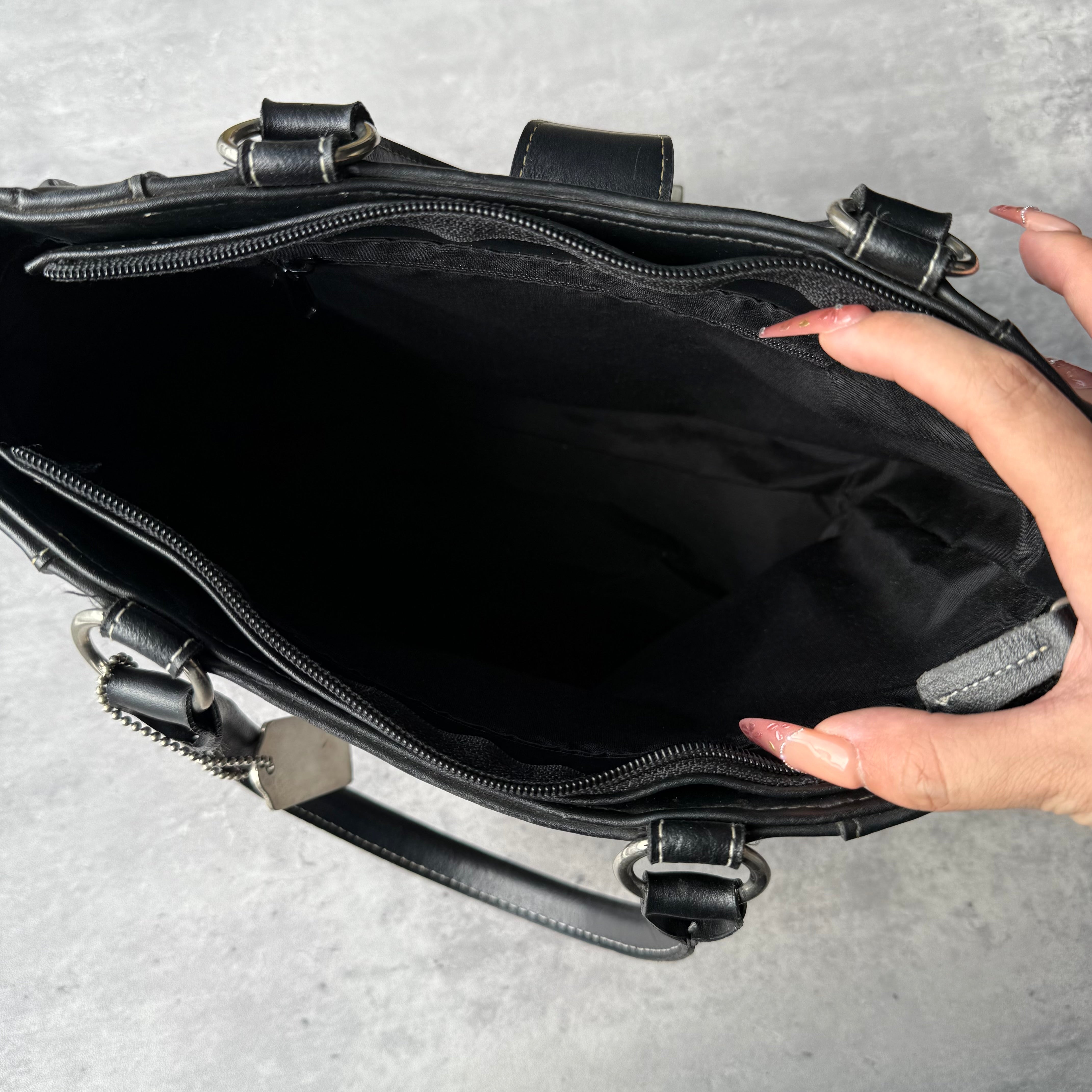 Coach Y2K Soho Buckle Tote Bag Grey/Black