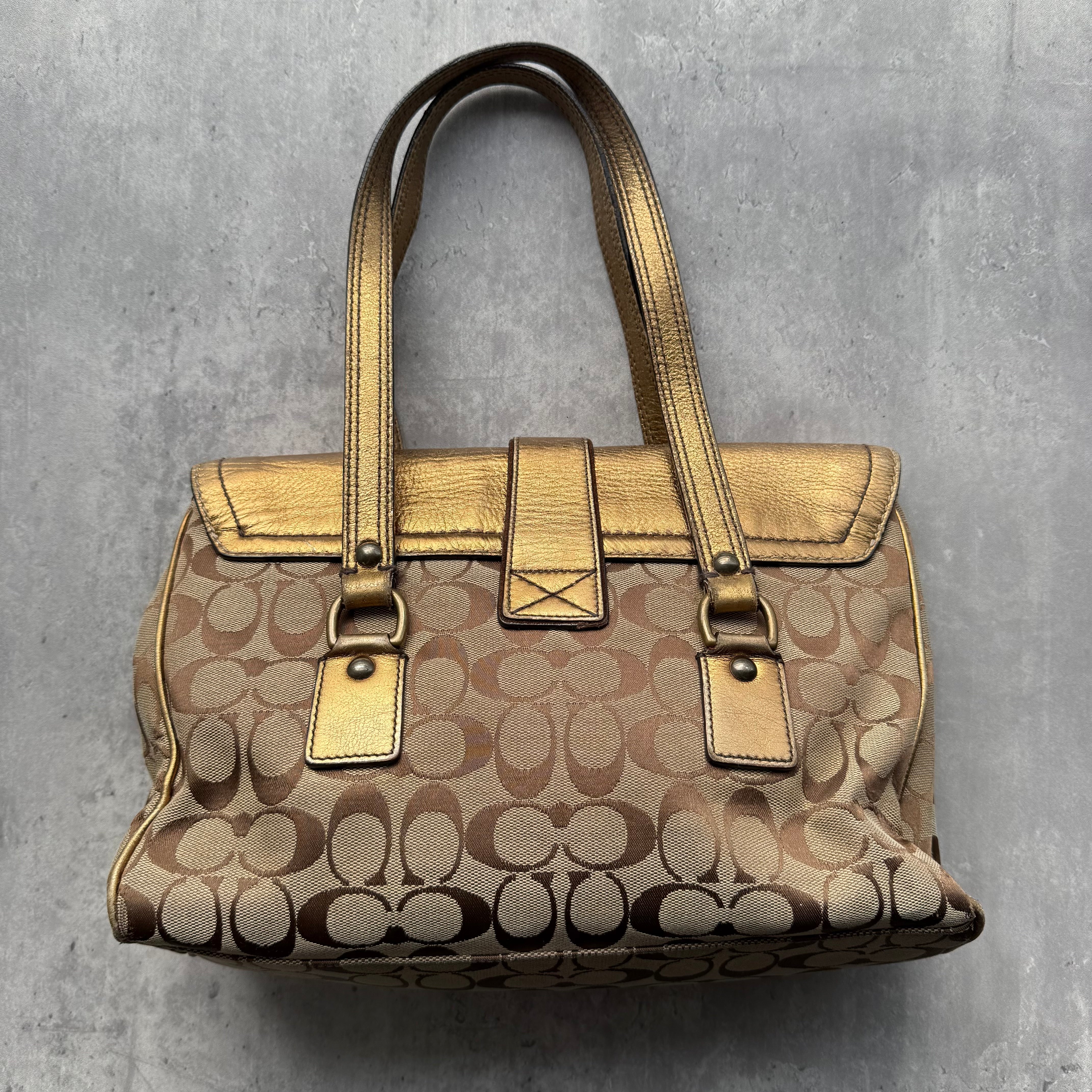 Coach 1498 Special Edition Fall 2004 ShoulderBag Gold/Beige