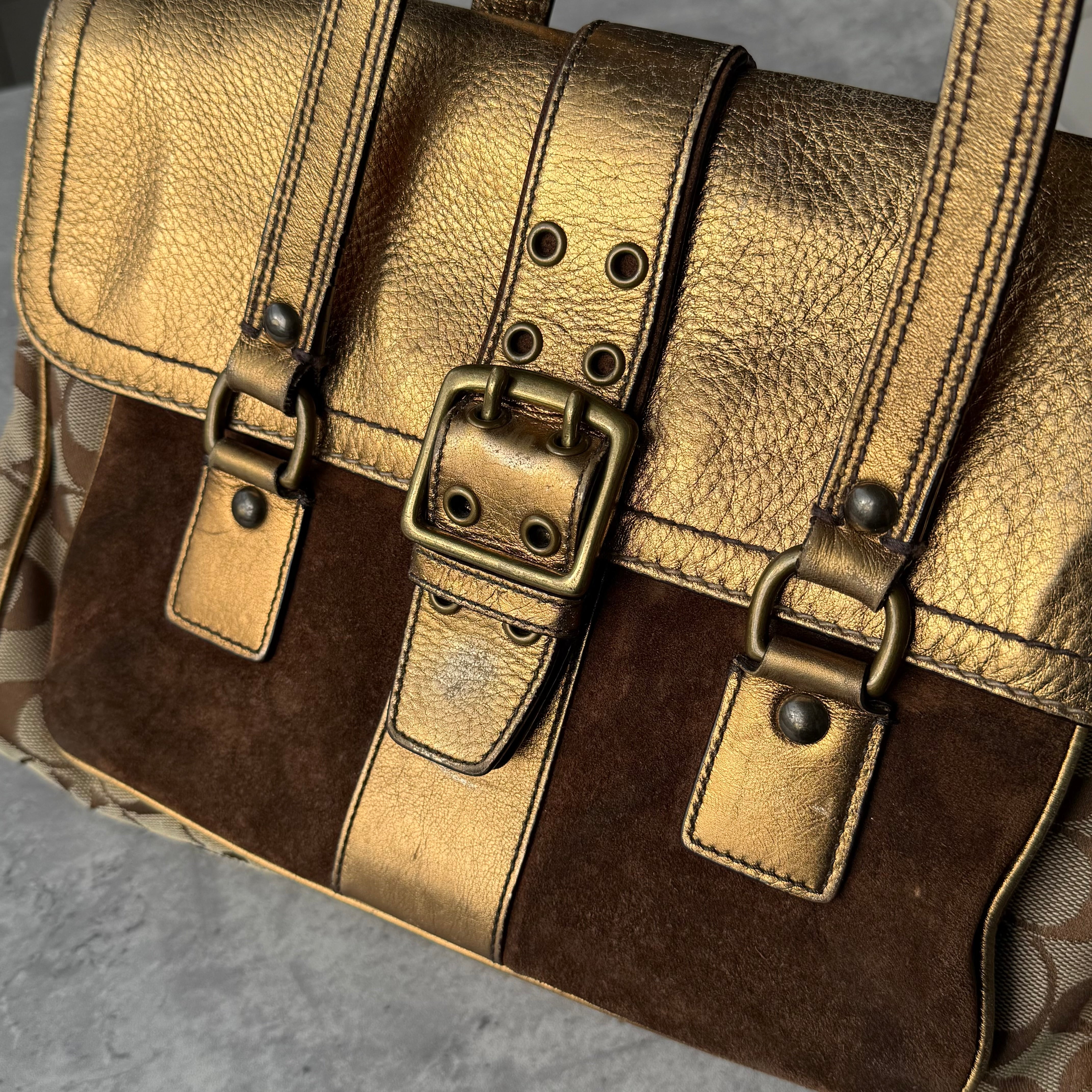 Coach 1498 Special Edition Fall 2004 ShoulderBag Gold/Beige