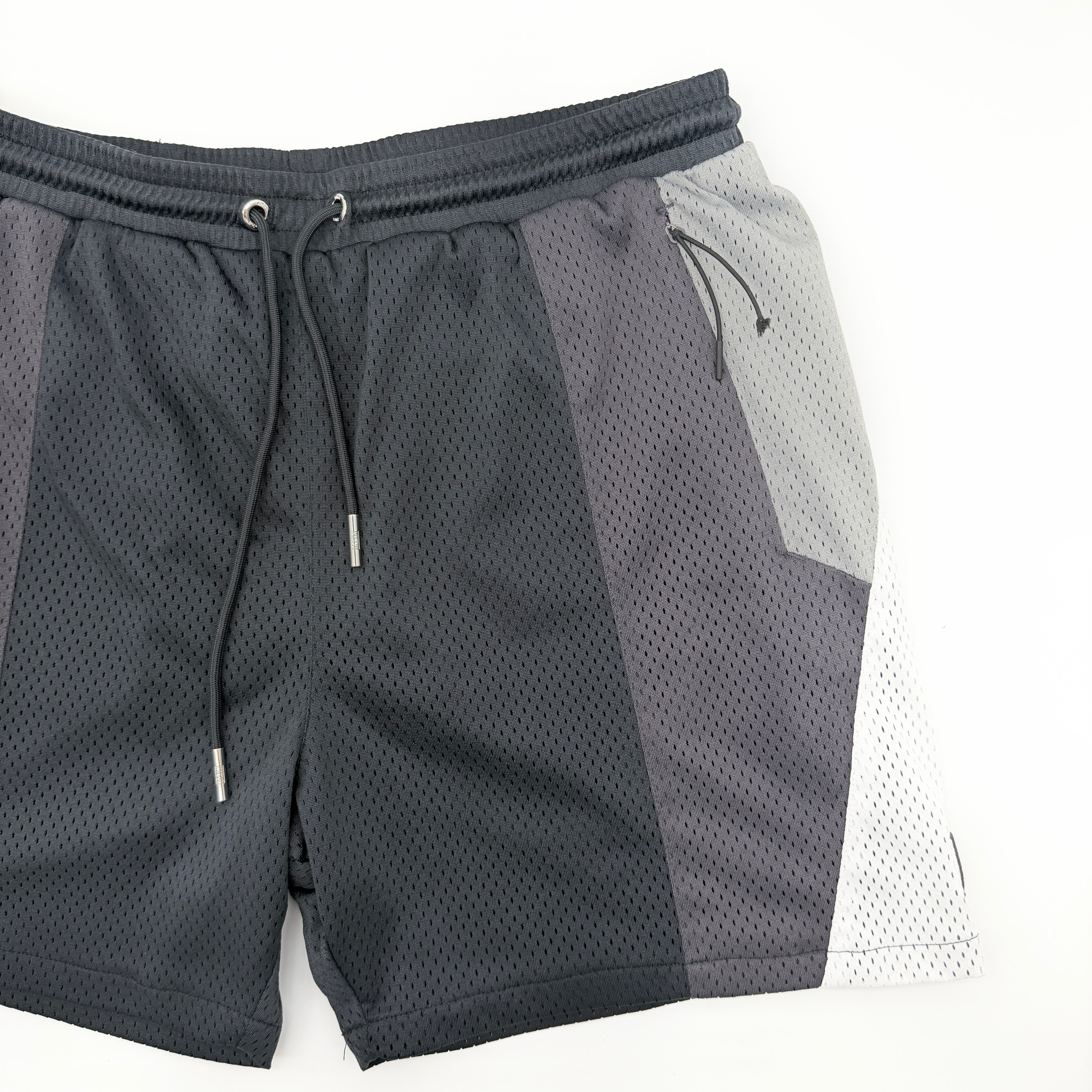(M) Kith Harden Panelled Mesh Shorts Black