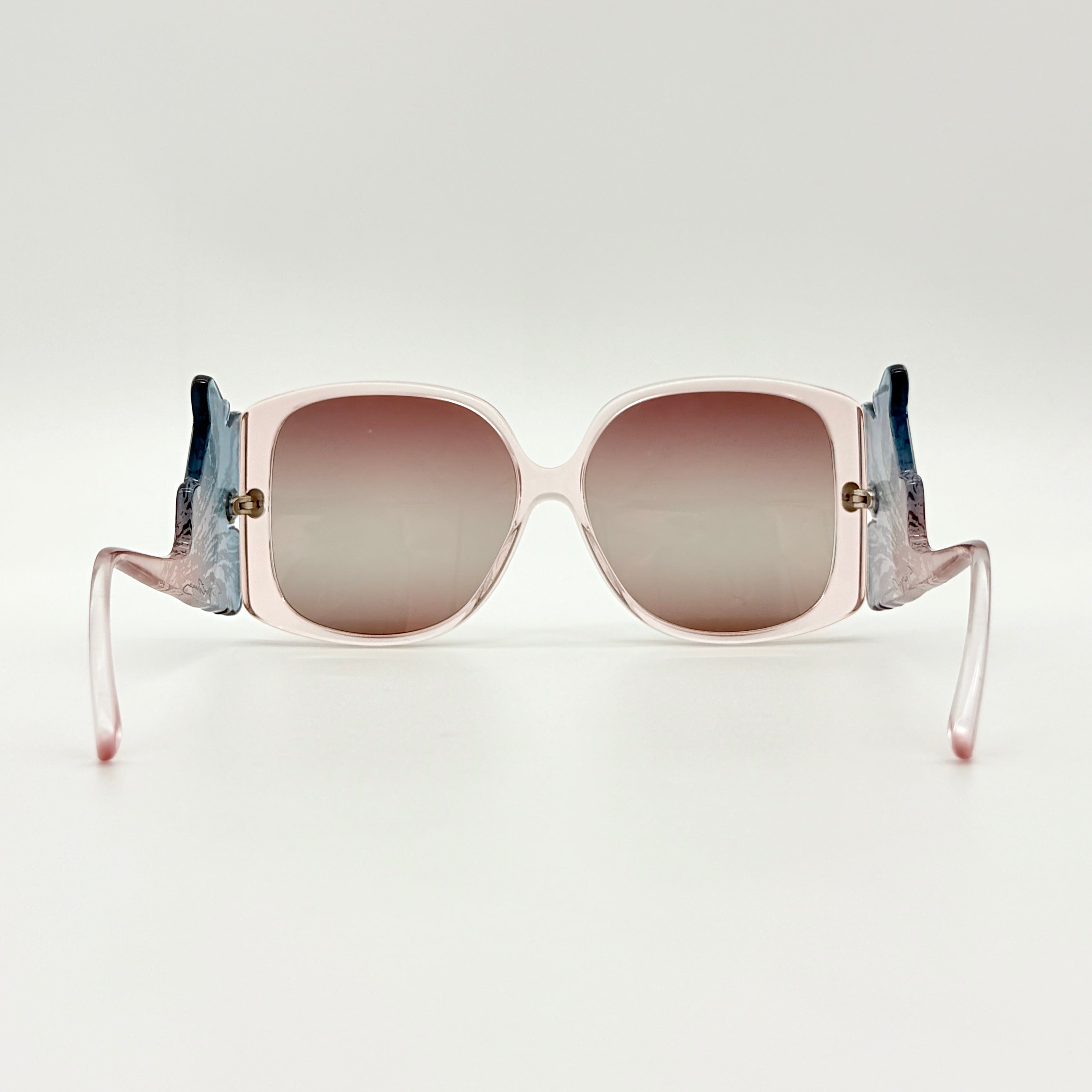 Giorgio Armani Floral Acrylic Sunglasses Light Blue/Light Pink