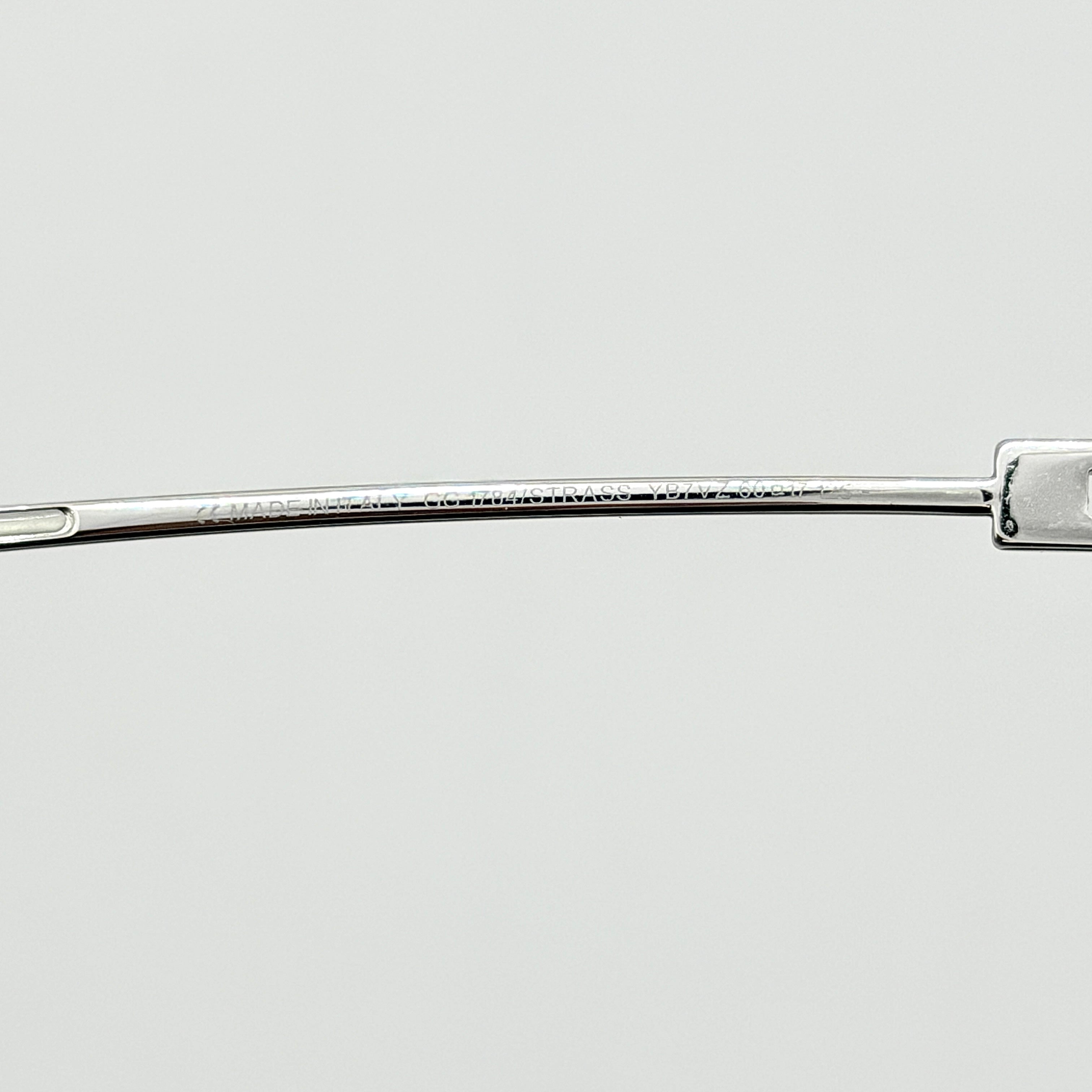 Gucci Y2K Rhinestone GG1784 Rimless Sunglasses Silver