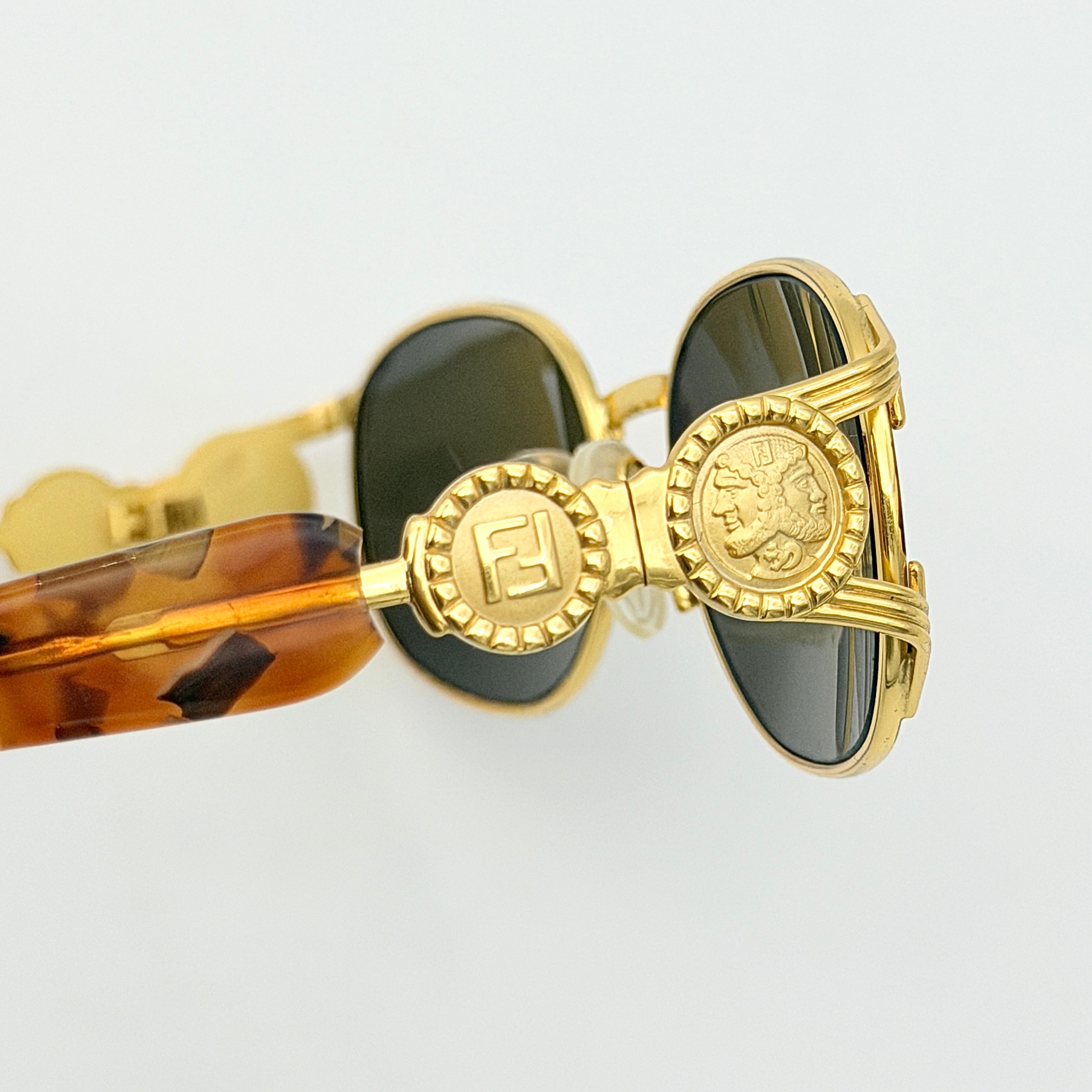 Fendi FS282 Tortoise Shell Sunglasses Gold