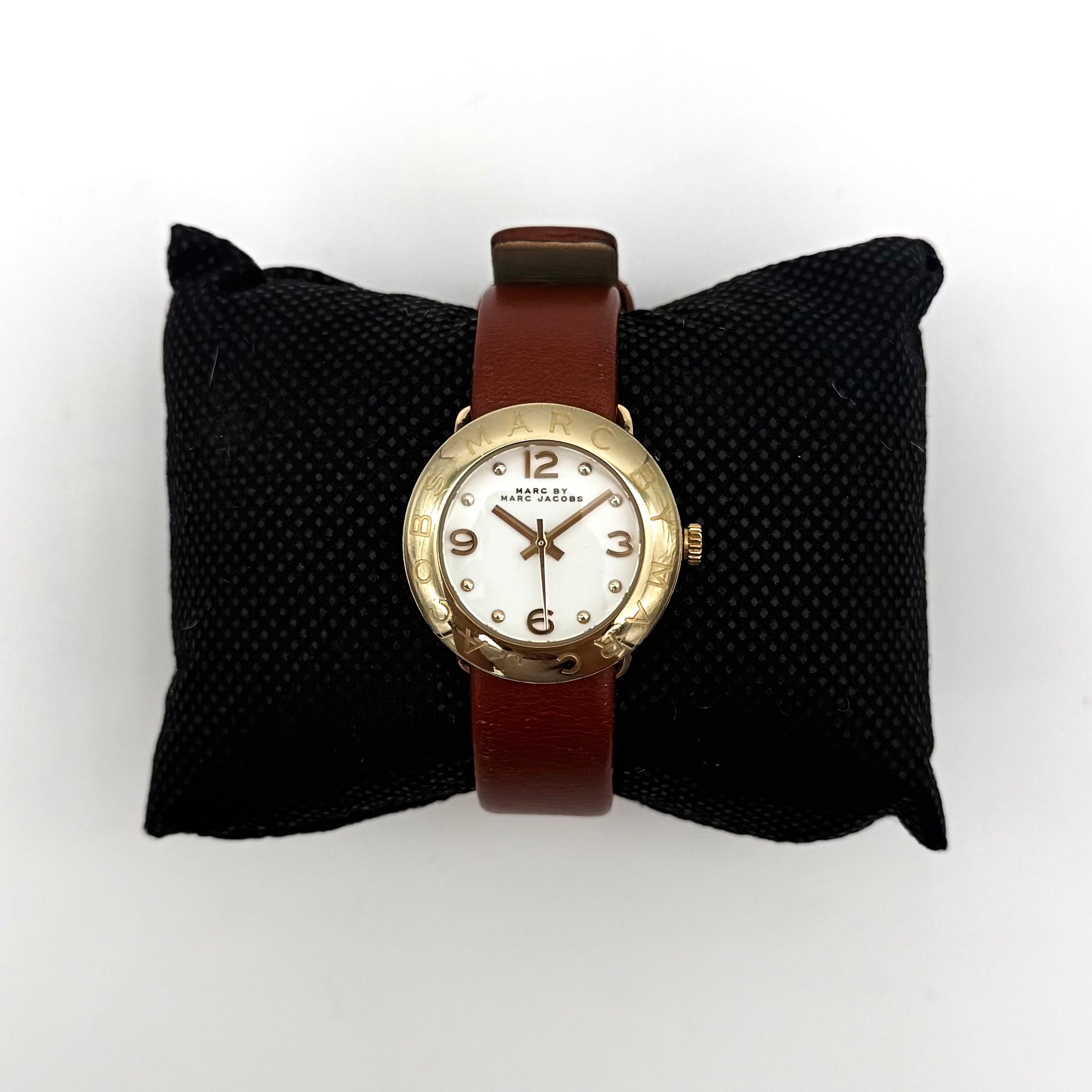 Marc by Marc Jacobs Amy White Dial Watch Gold/Brown