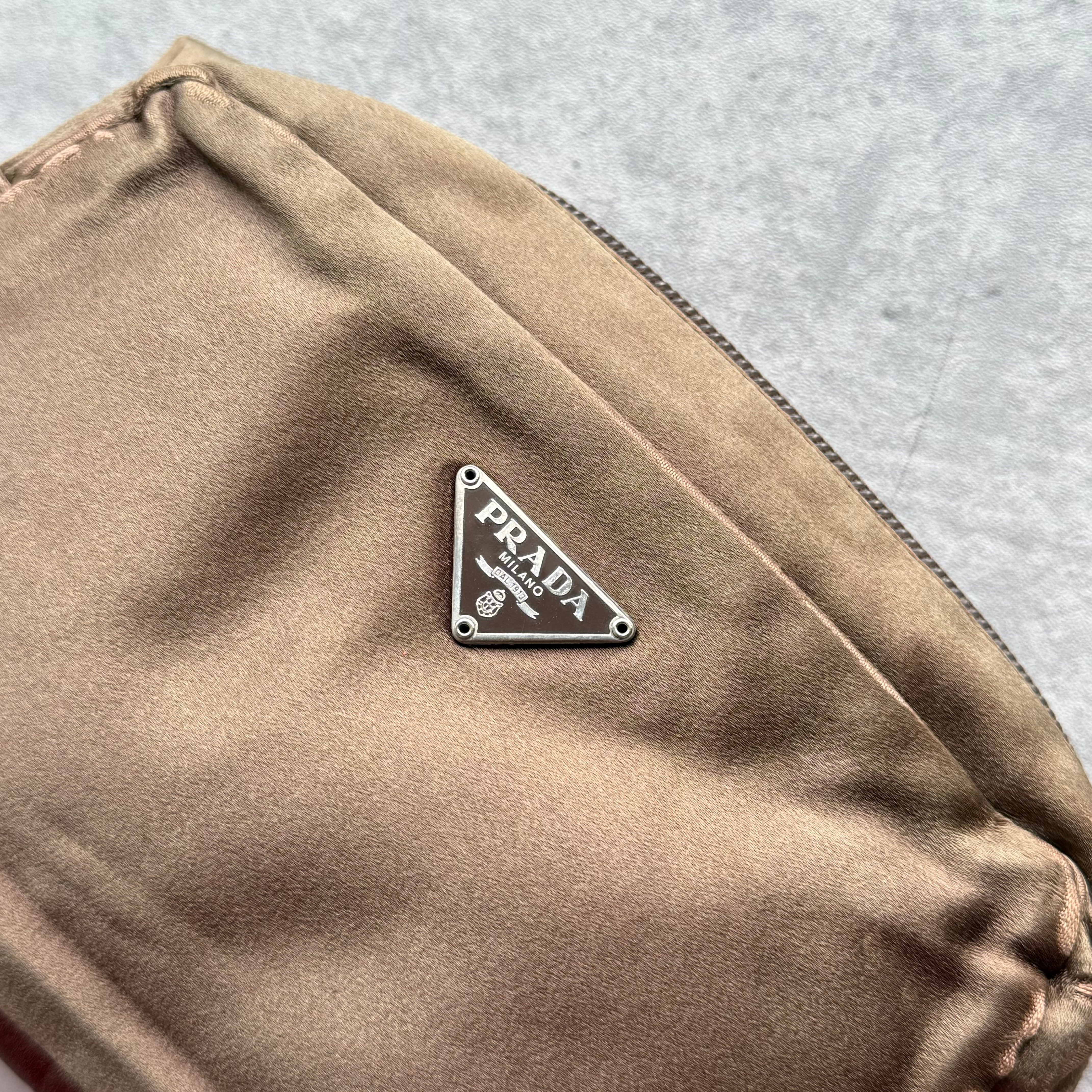 Prada Tessuto Pouch Brown