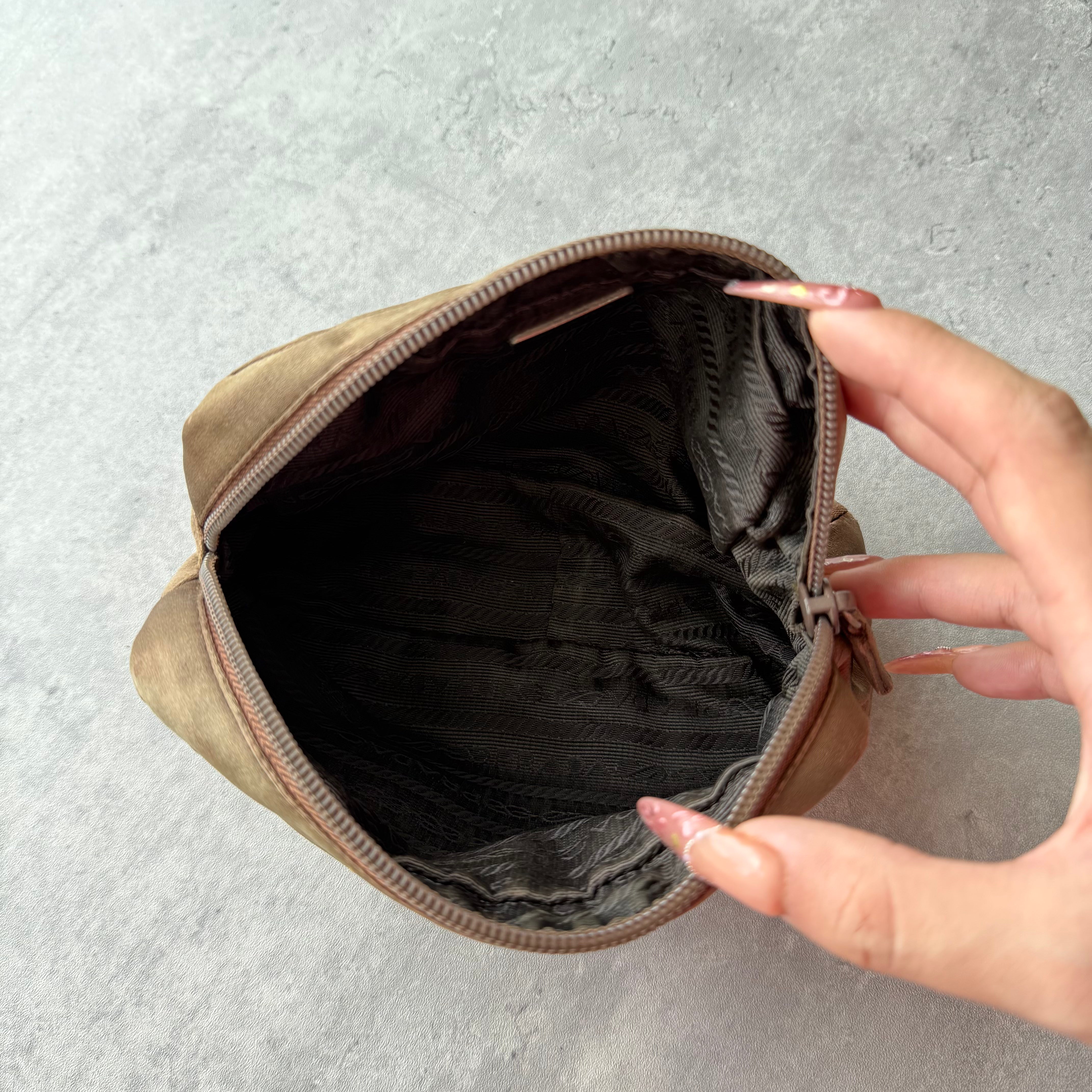 Prada Tessuto Pouch Brown