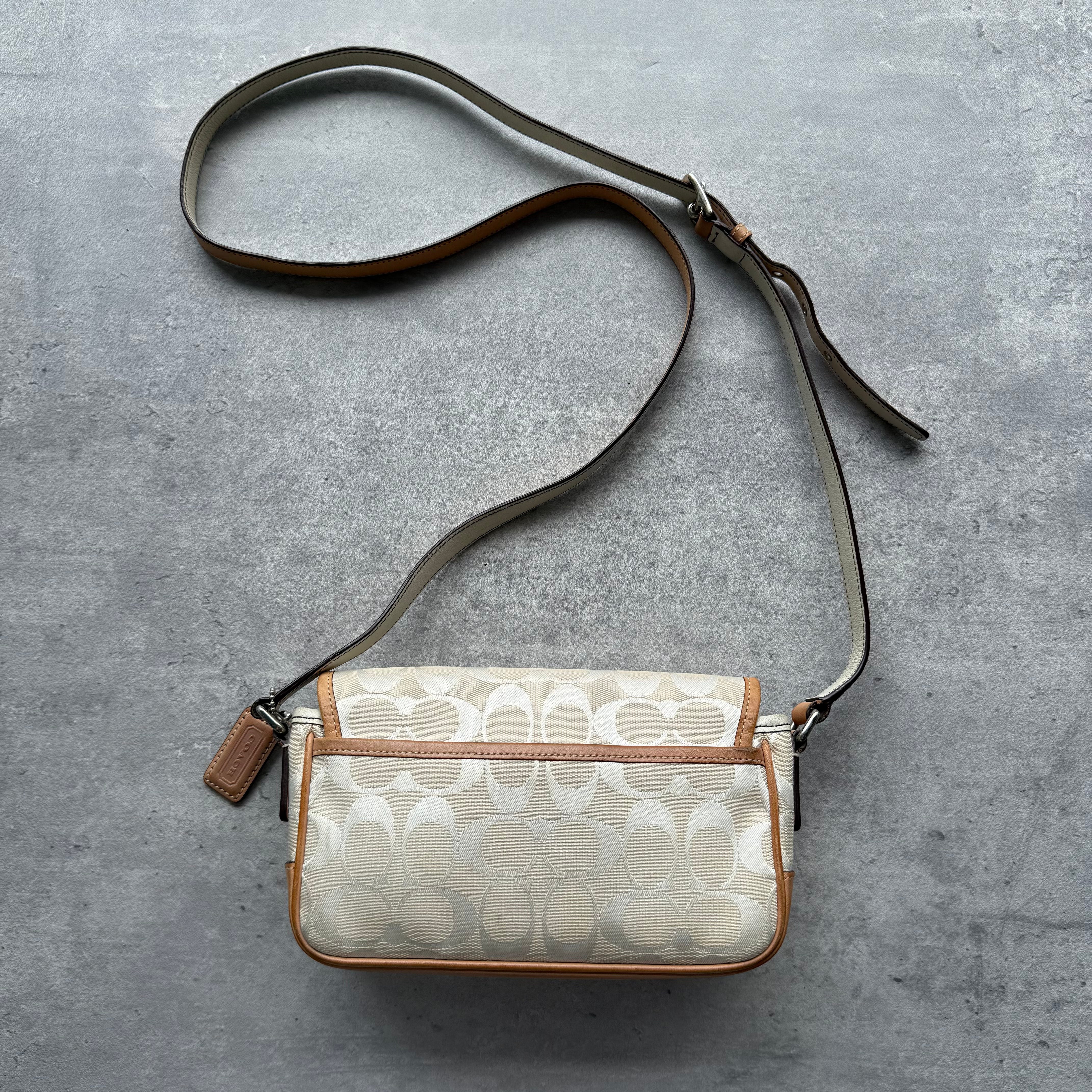Coach Double Buckle Mini Crossbody Bag Cream/Tan