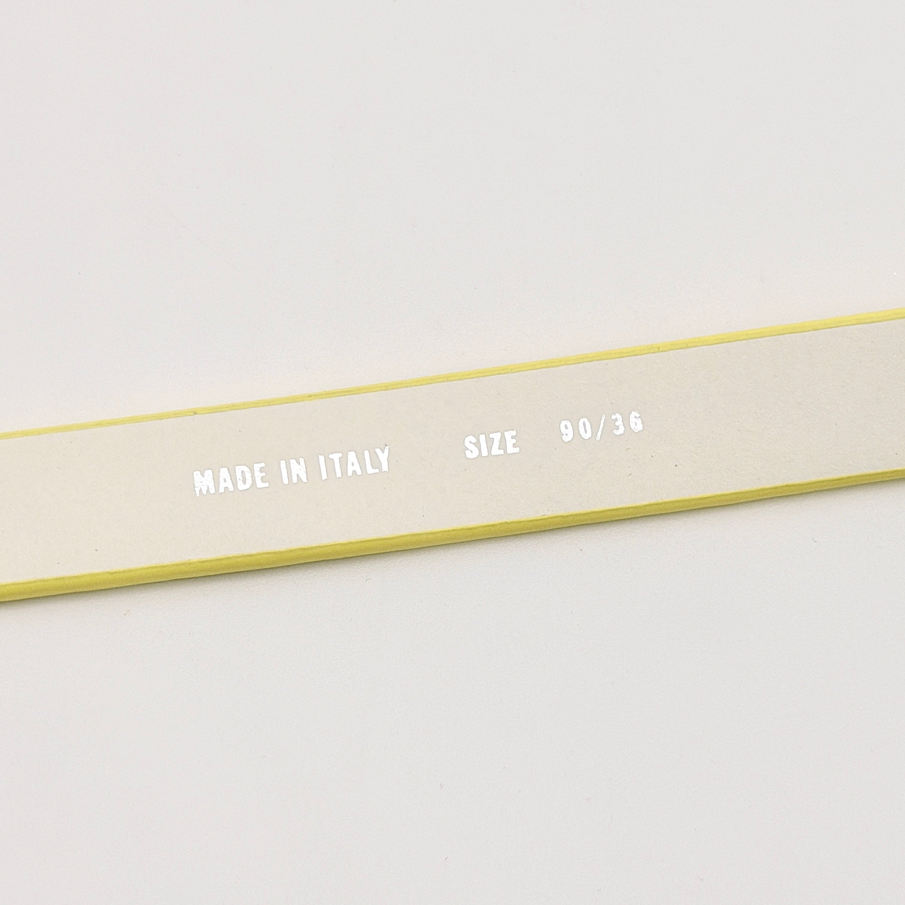 Diesel D-Logo B-1DR 15 Double Belt Yellow