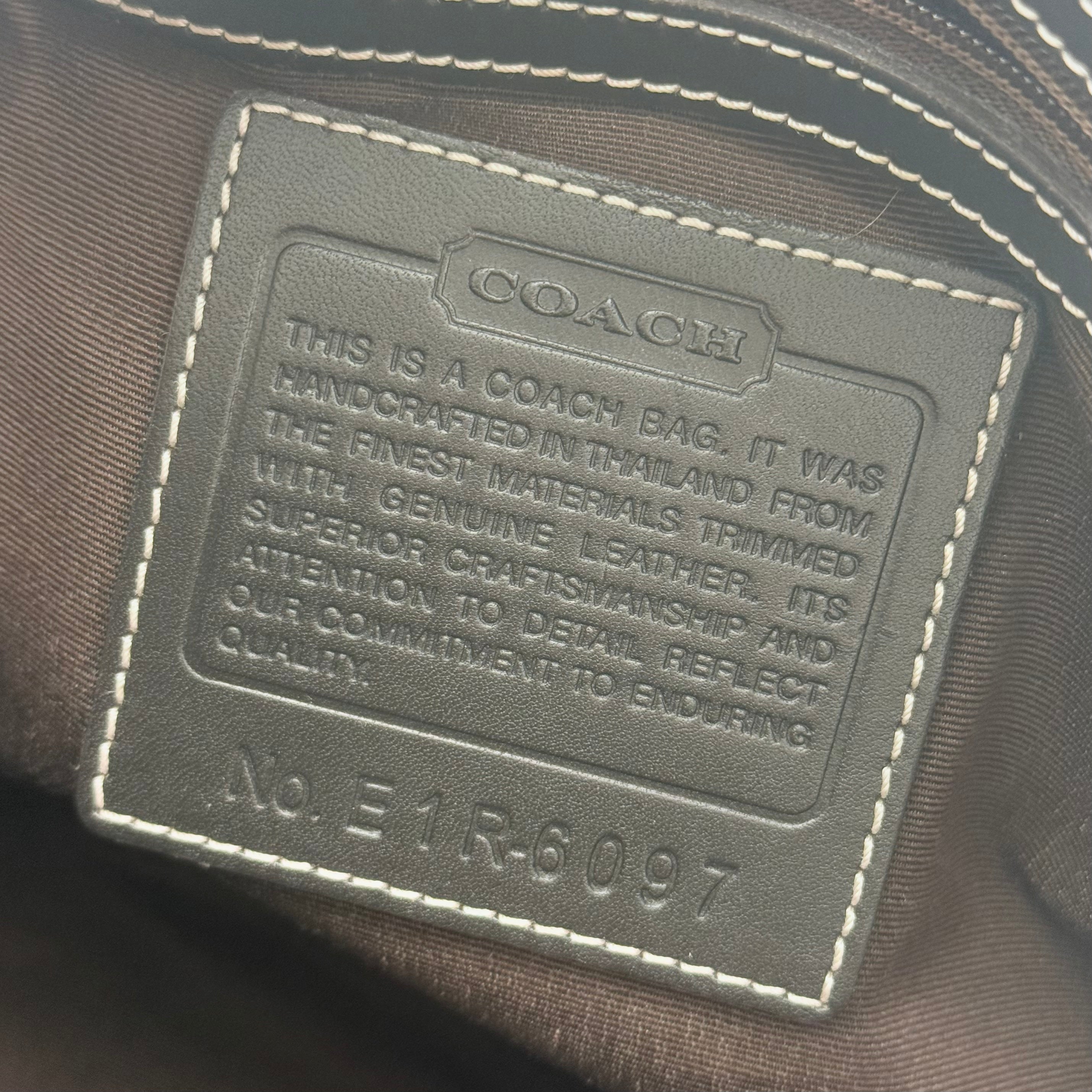 Coach Signature Canvas Satchel Handbag Brown/Black