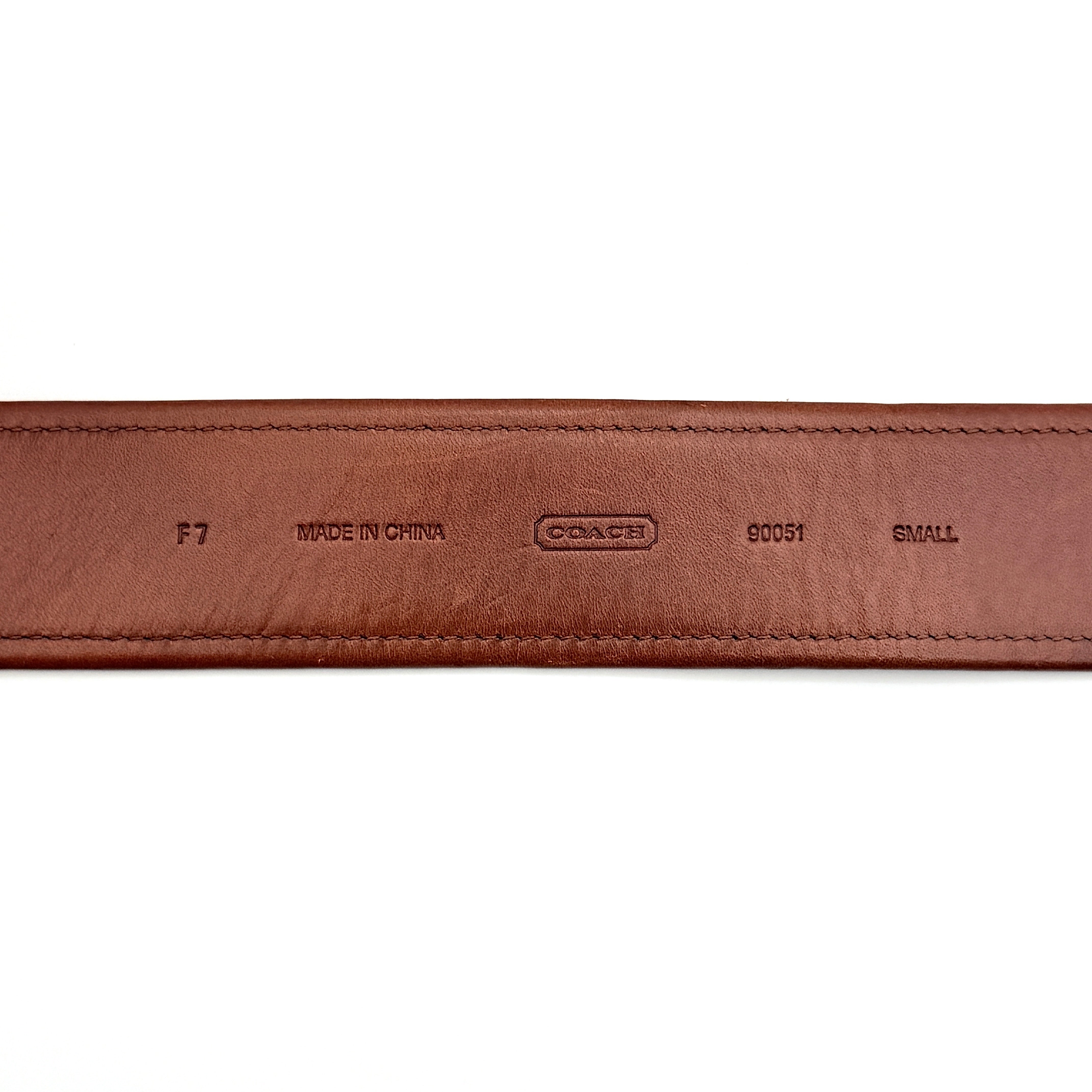 Coach Signature Canvas Buckle Belt Brown