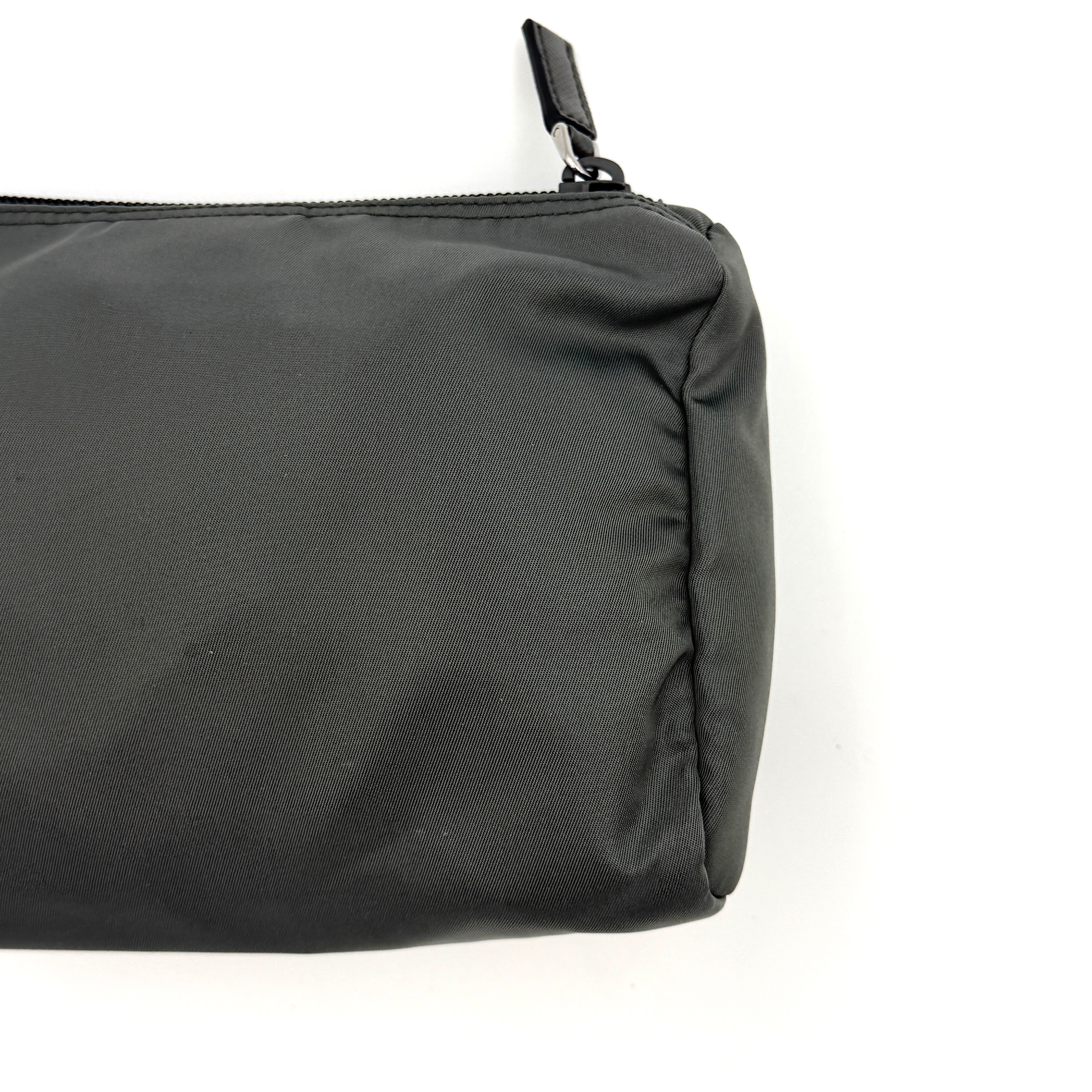 Prada Nylon Cosmetic Pouch Bag Grey