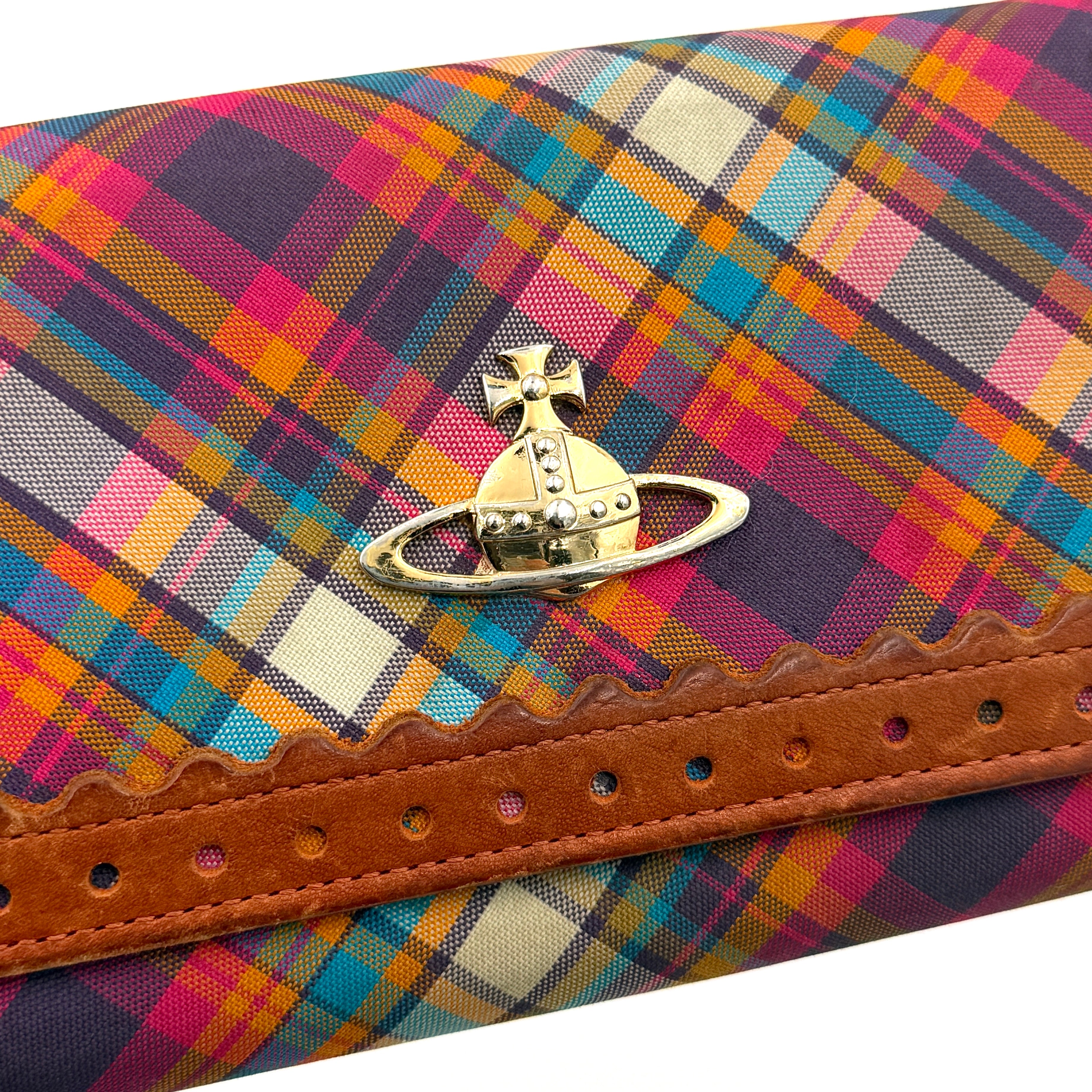 Vivienne Westwood Orb Tartan Long Wallet Multicolor