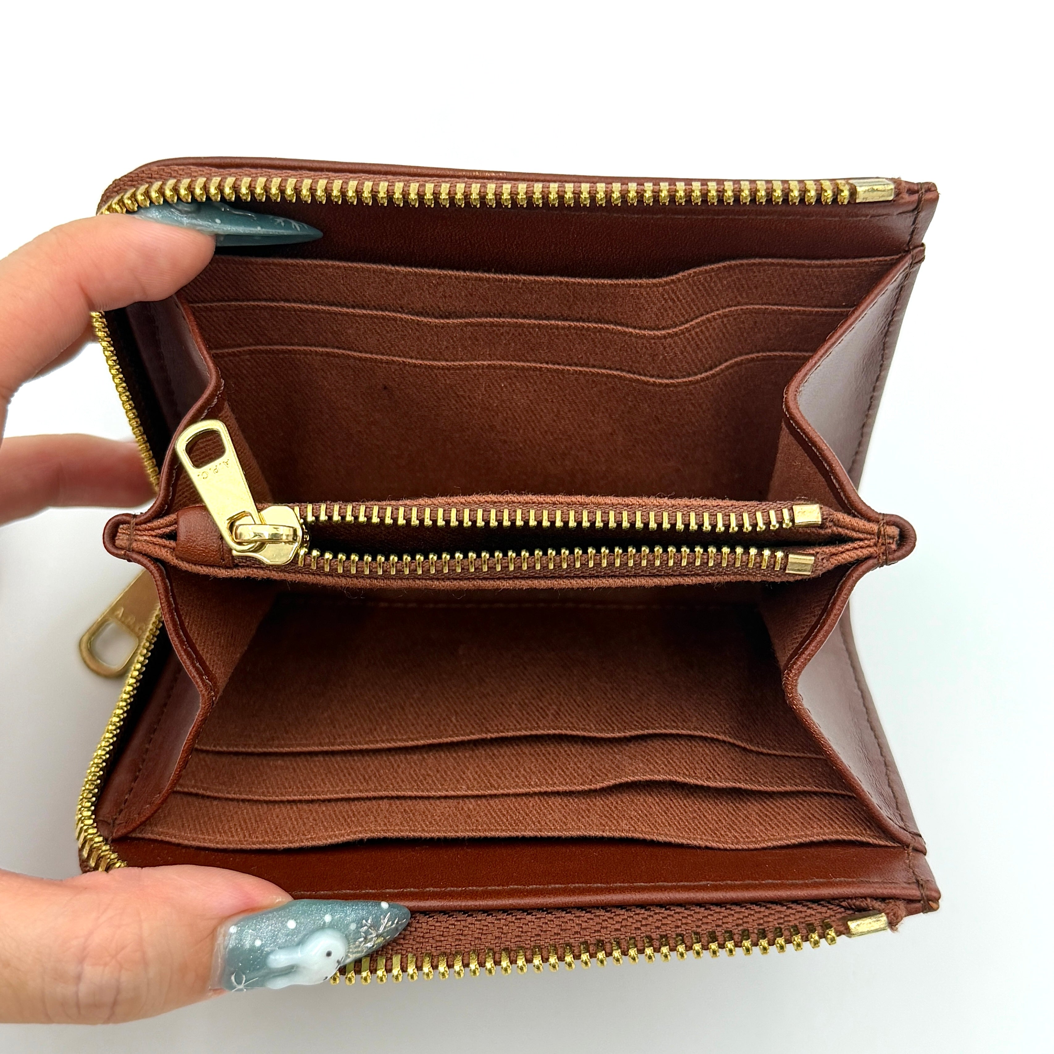 A.P.C Lise Compact Wallet Brown