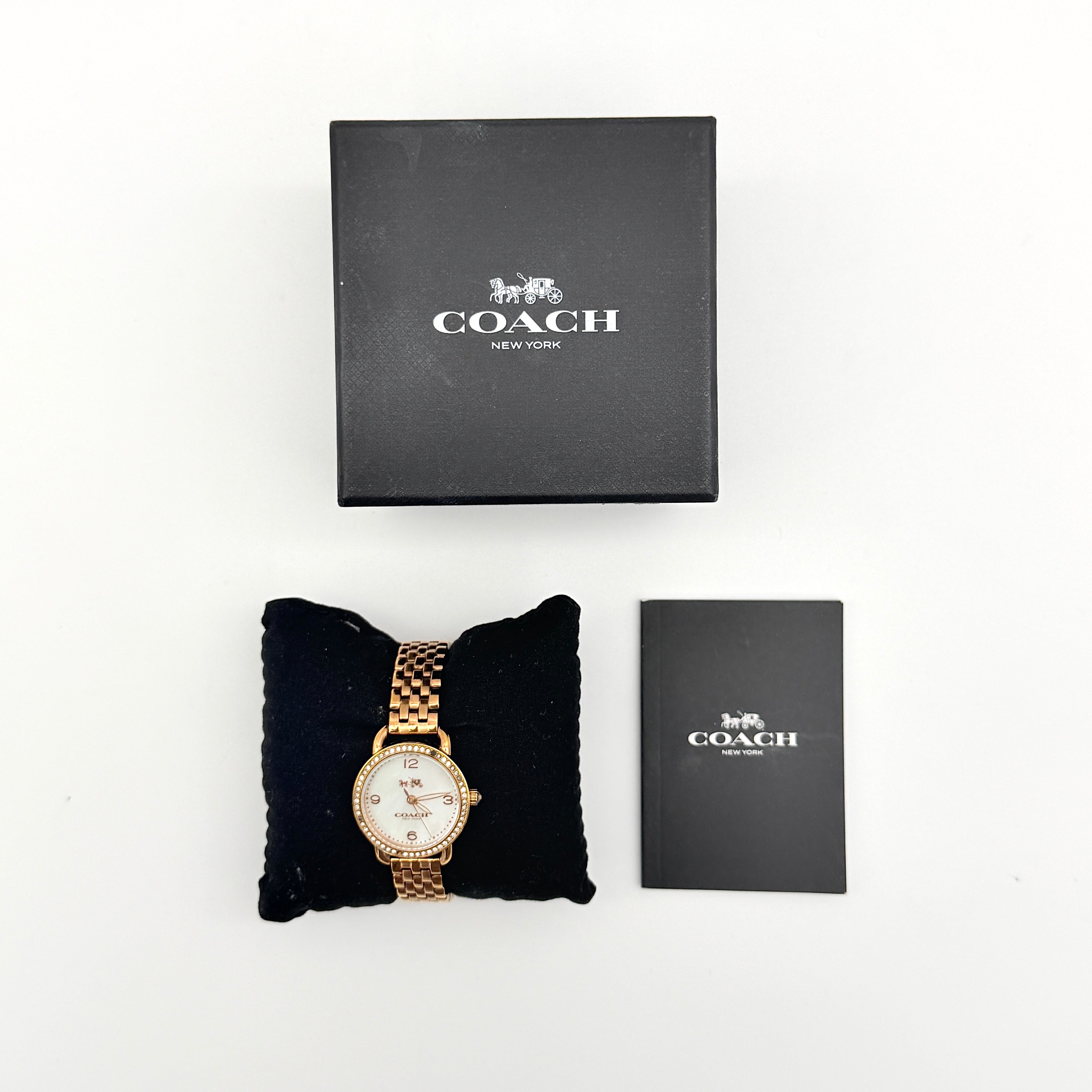 Coach Delancey Mother of Pearl Watch Rose Gold