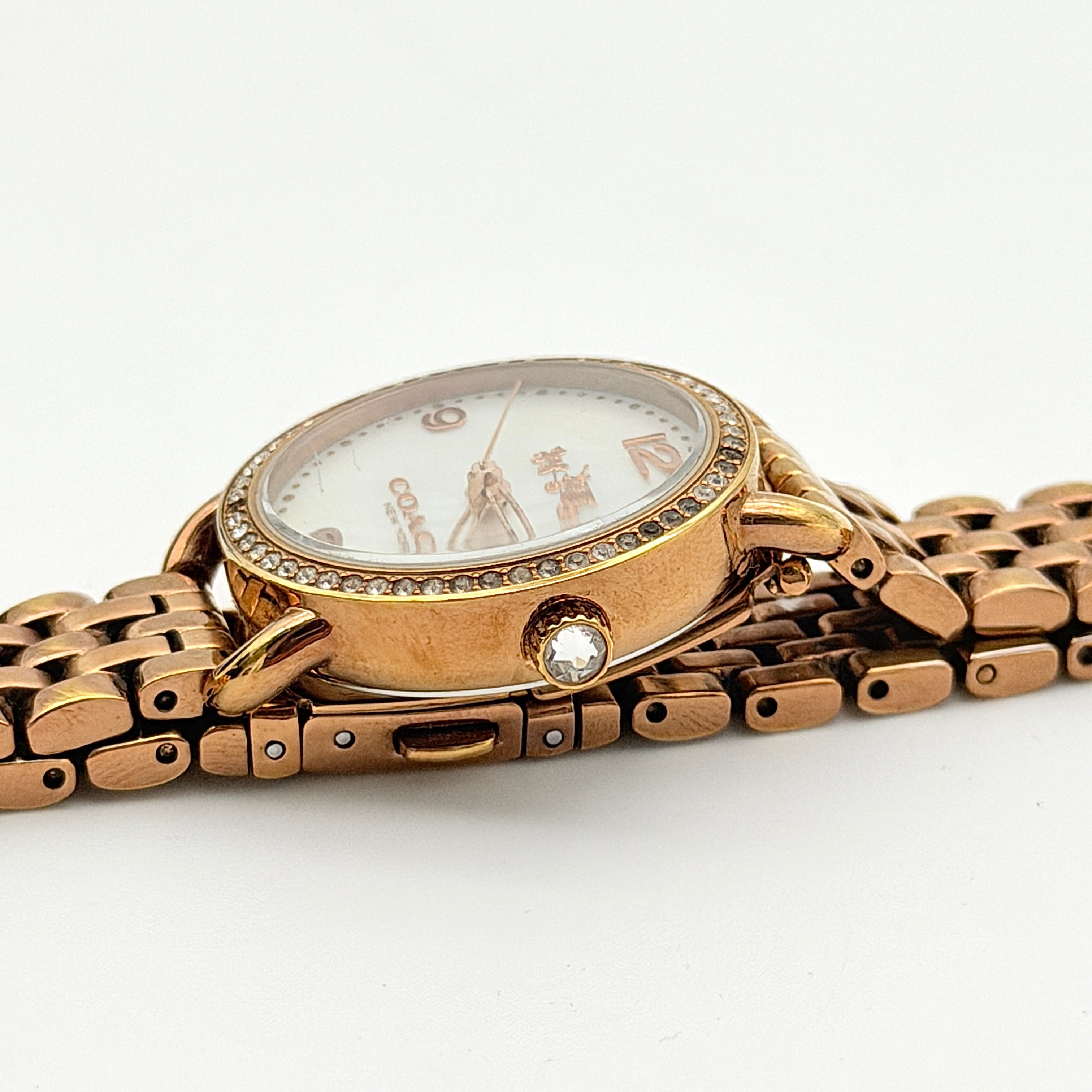 Coach Delancey Mother of Pearl Watch Rose Gold