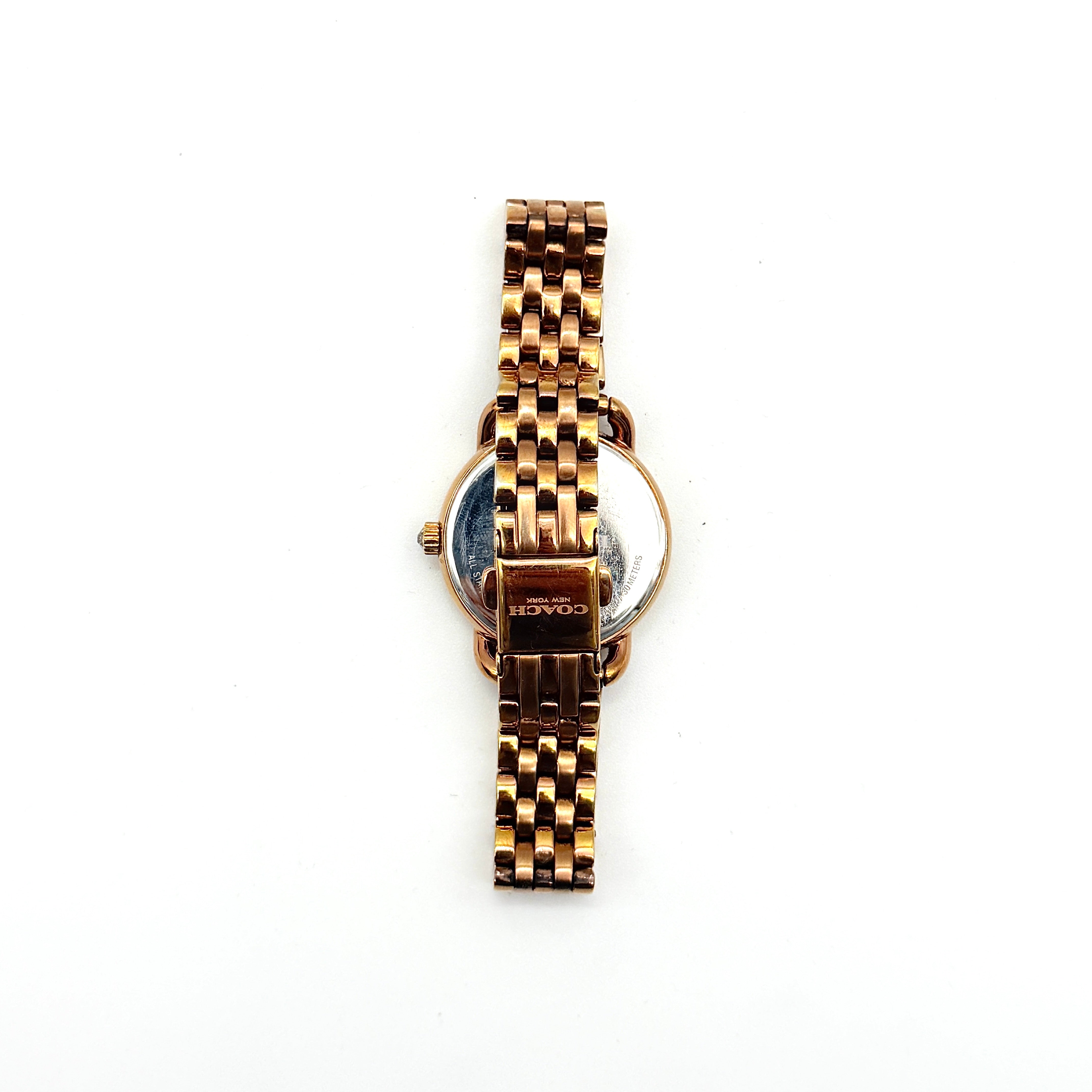 Coach Delancey Mother of Pearl Watch Rose Gold