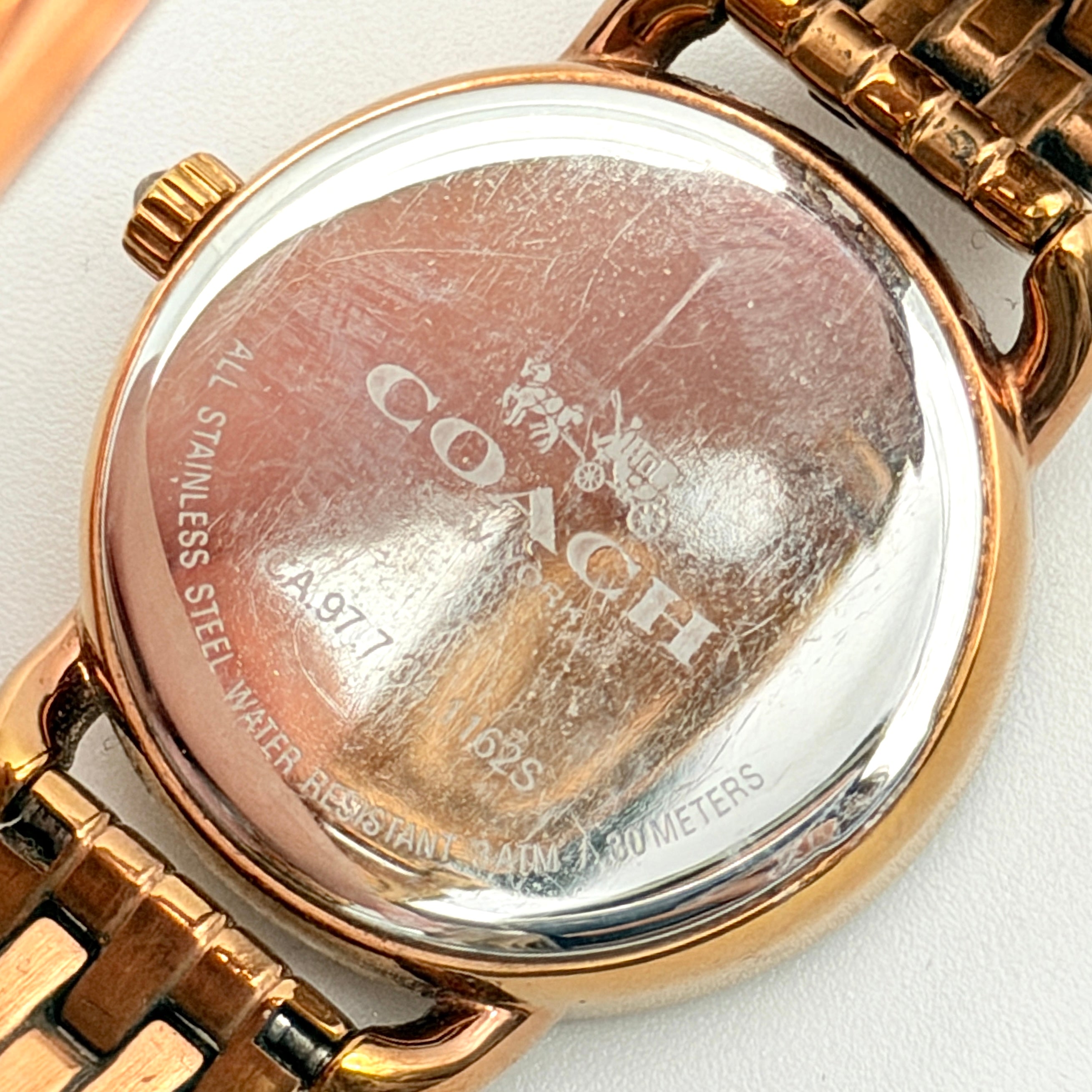 Coach Delancey Mother of Pearl Watch Rose Gold