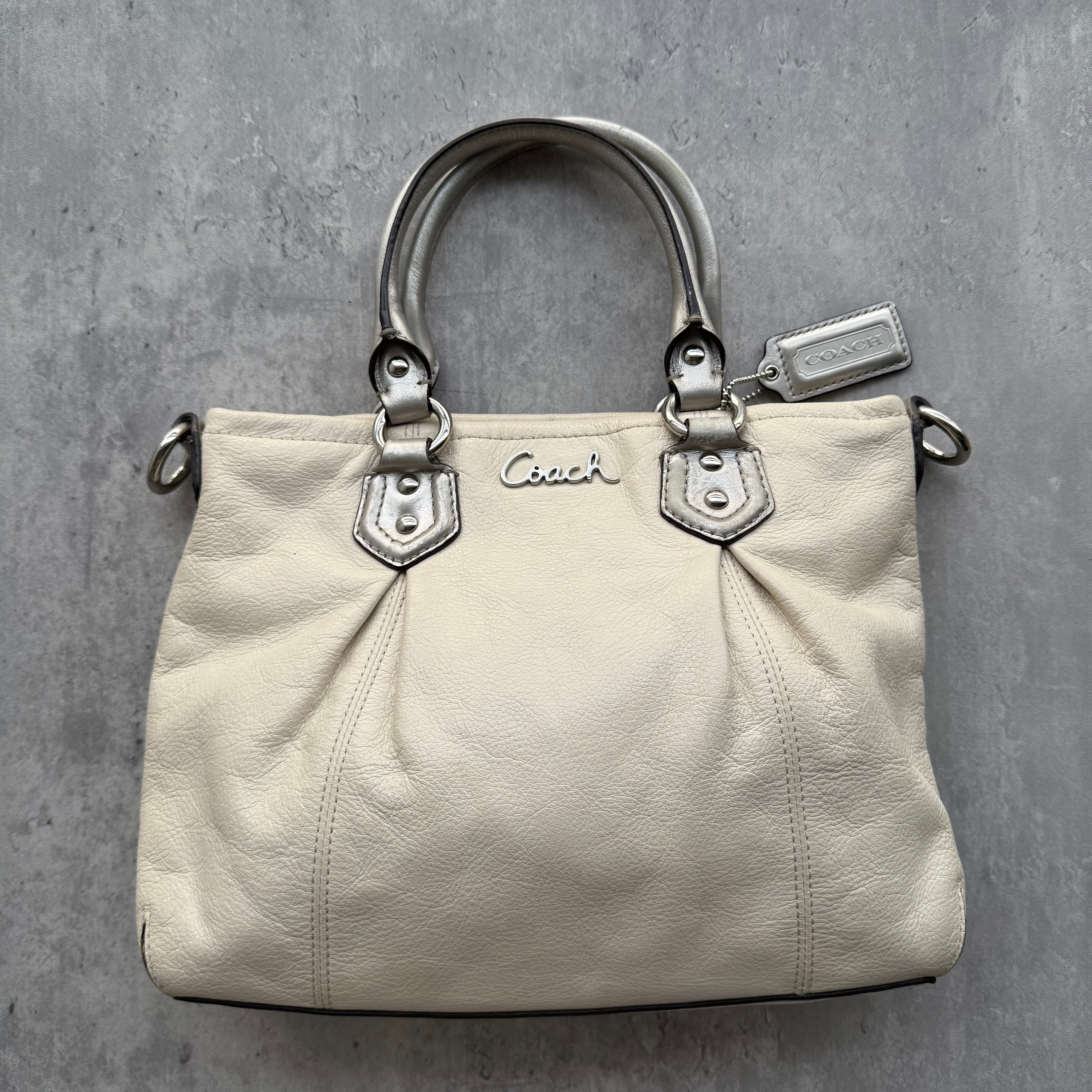 Coach Y2K Ashley Mini Tote Bag Cream/Silver