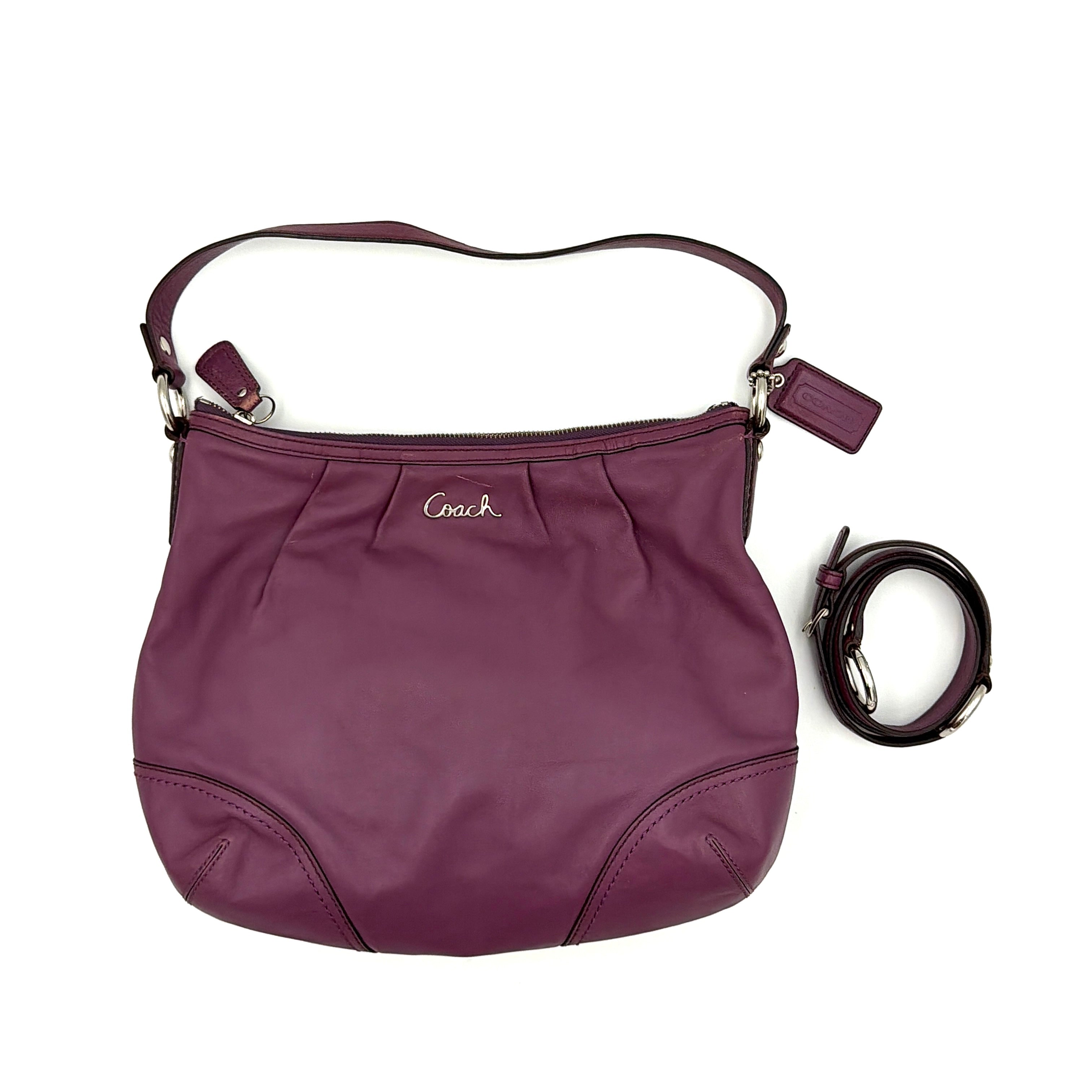 Coach 2Way Ashley Hobo Shoulder Bag Purple