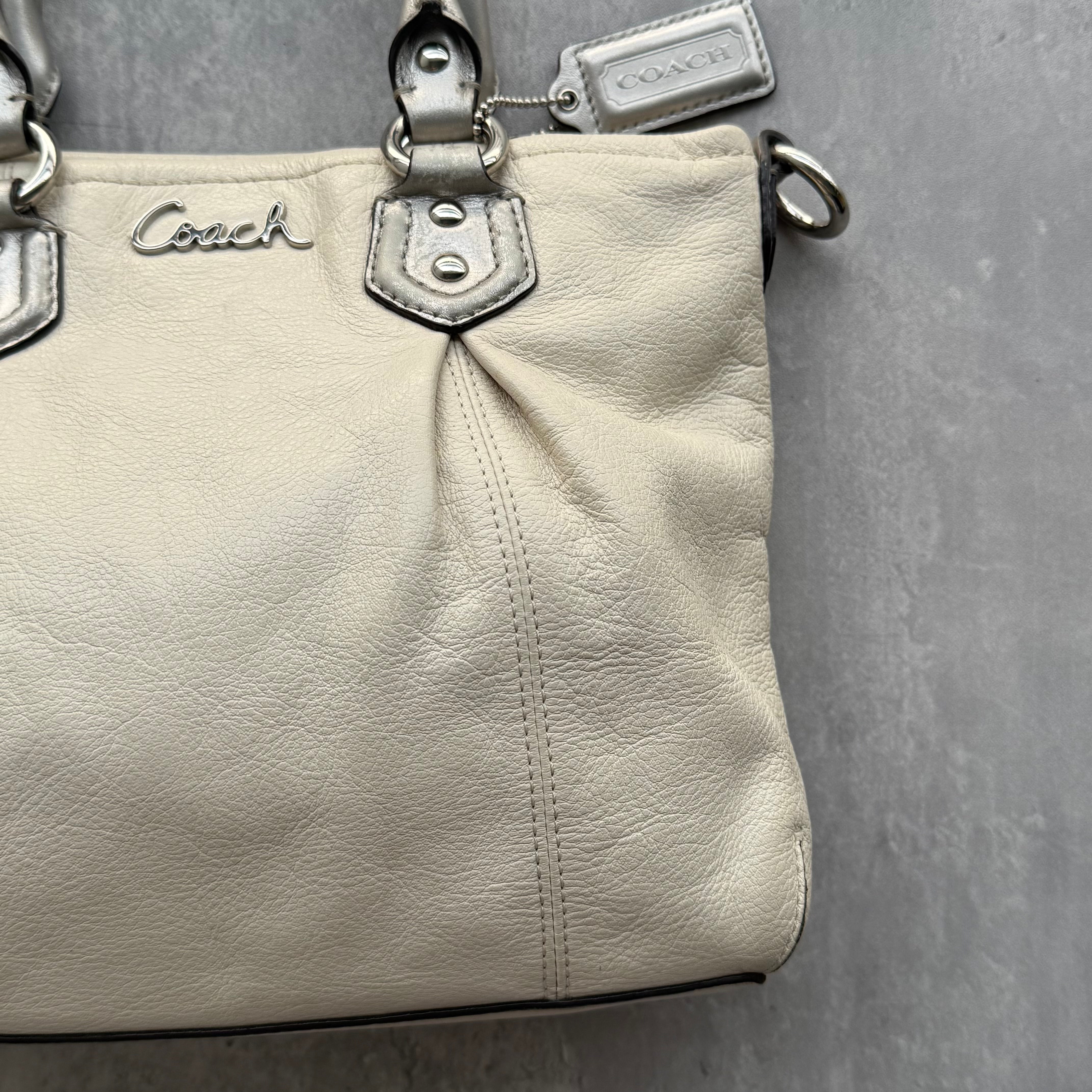 Coach Y2K Ashley Mini Tote Bag Cream/Silver