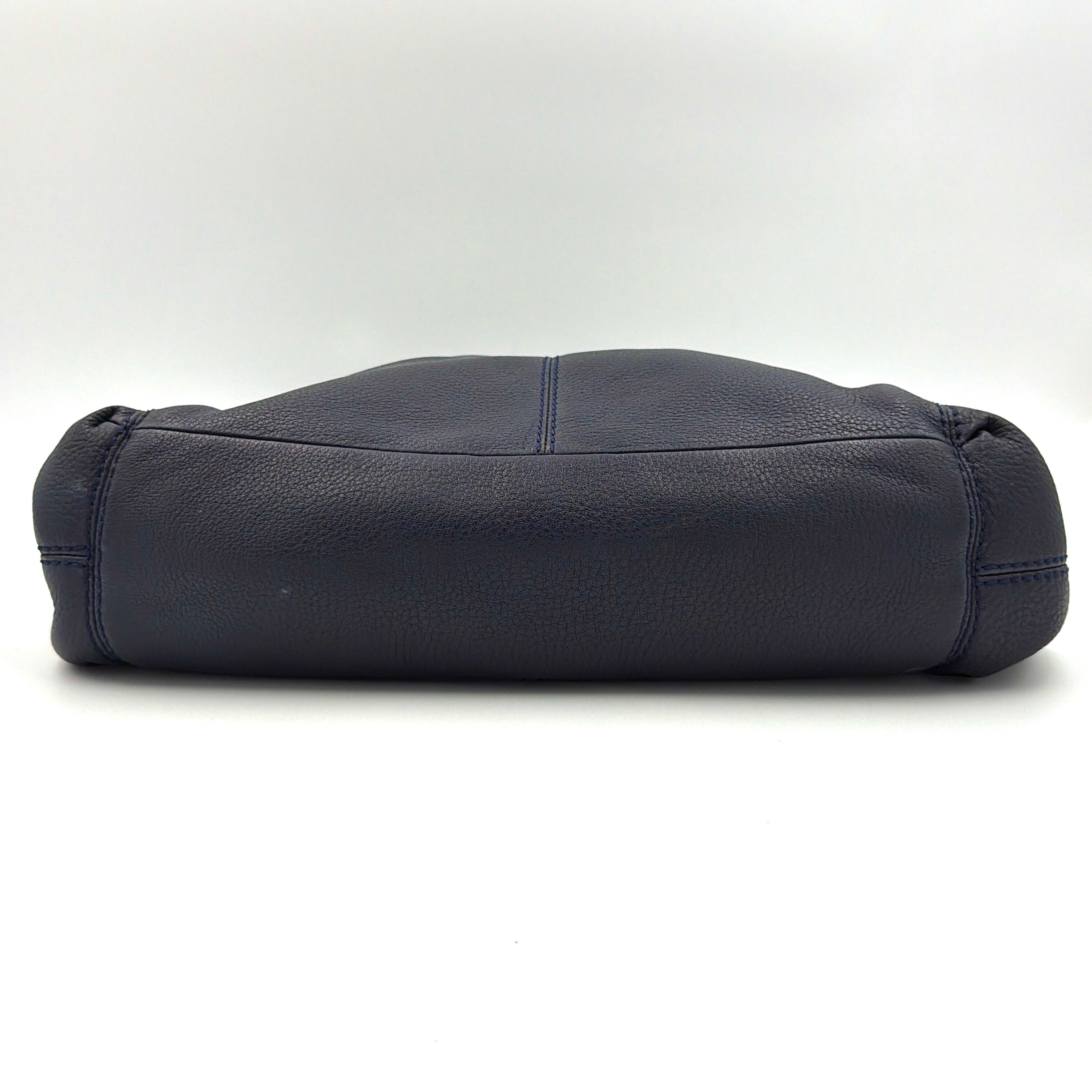 Coach Signature Lexy Shoulder Bag Navy Blue