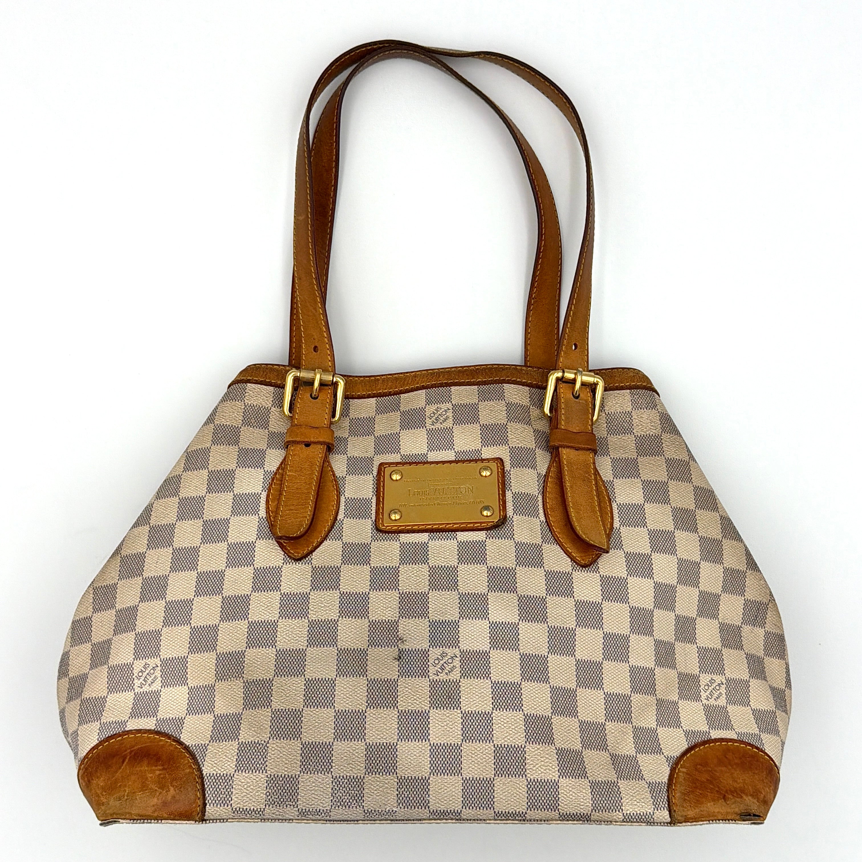 Louis Vuitton Damier Azur Hampstead MM Tote Bag