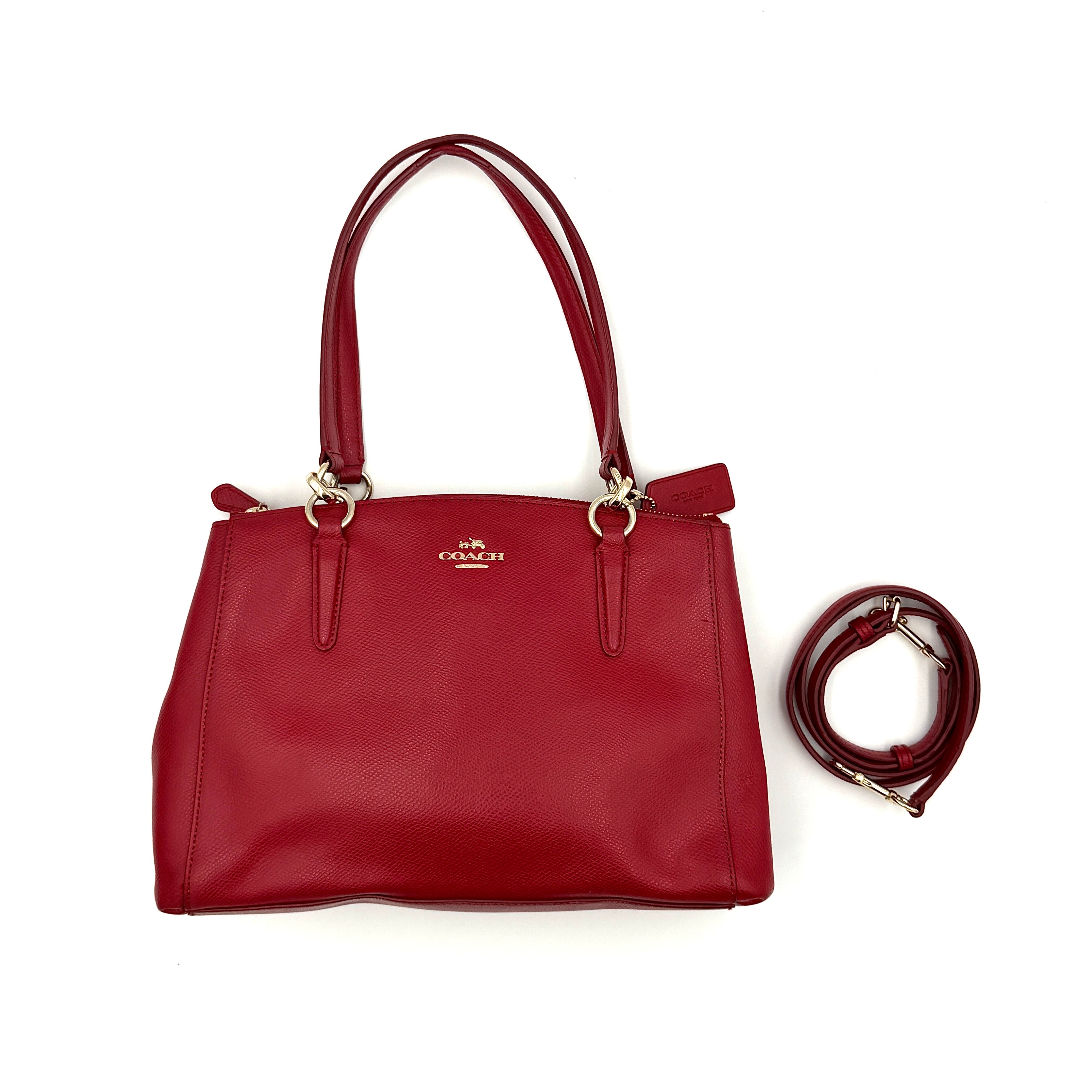 Coach 2Way Christie Carryall Handbag Red