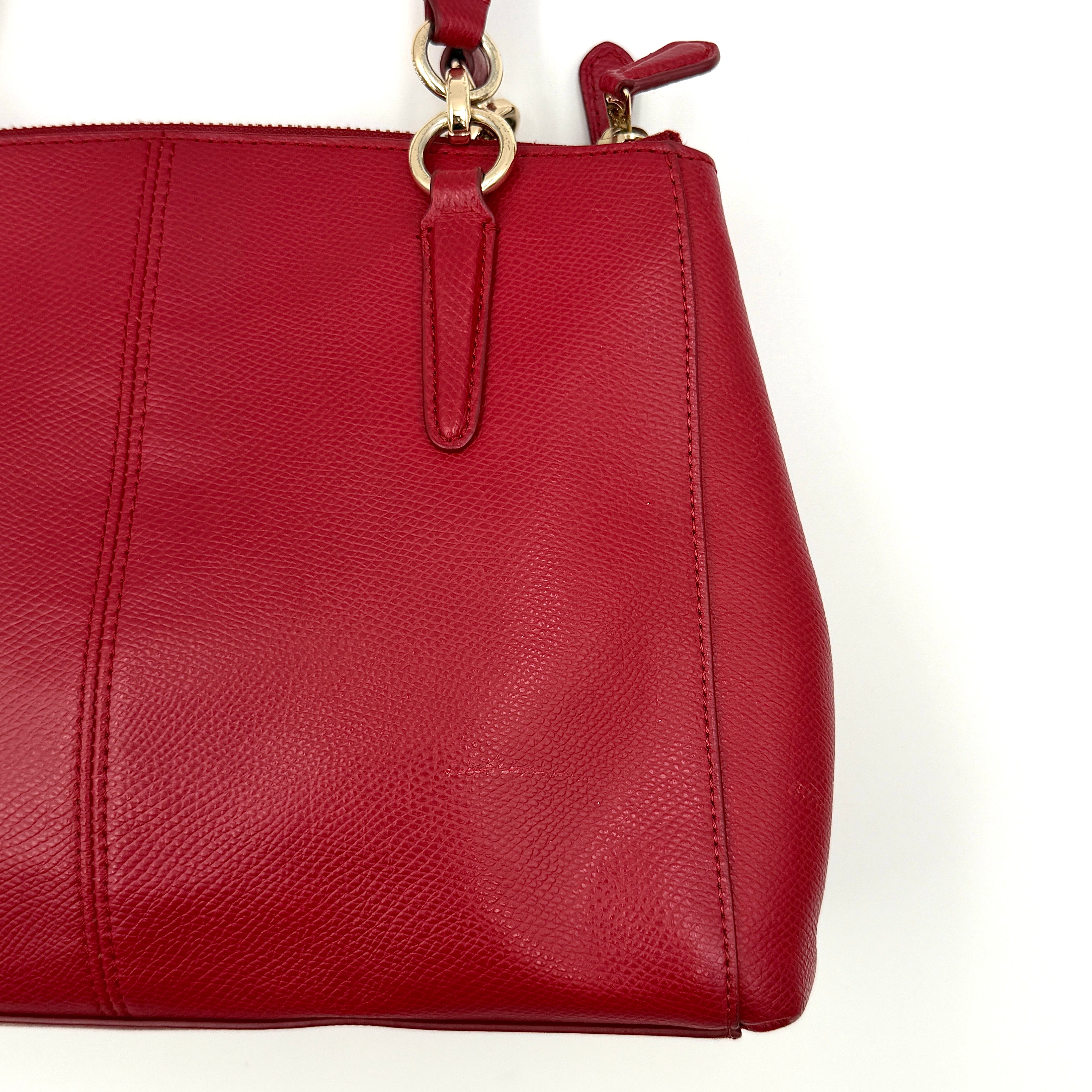 Coach 2Way Christie Carryall Handbag Red