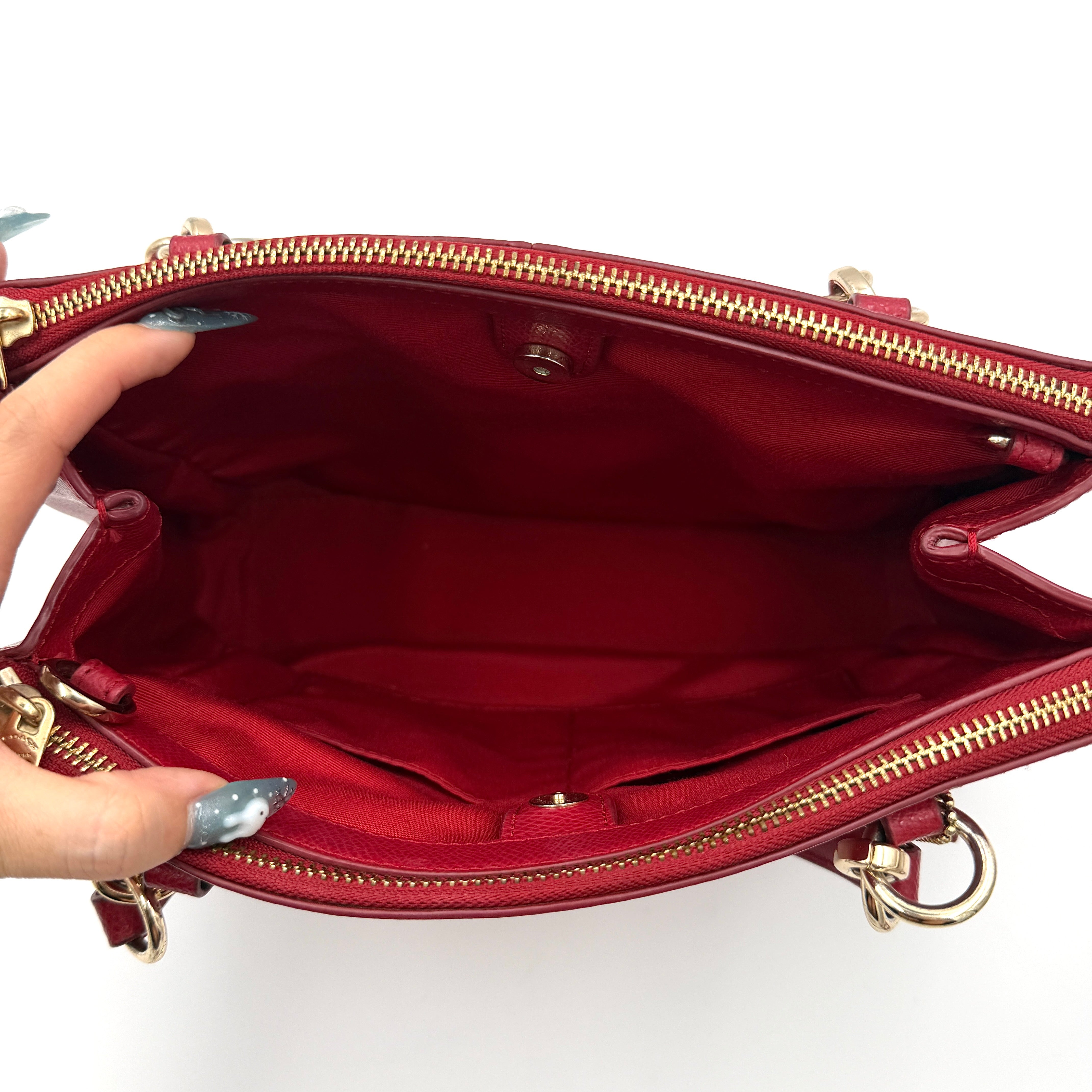 Coach 2Way Christie Carryall Handbag Red