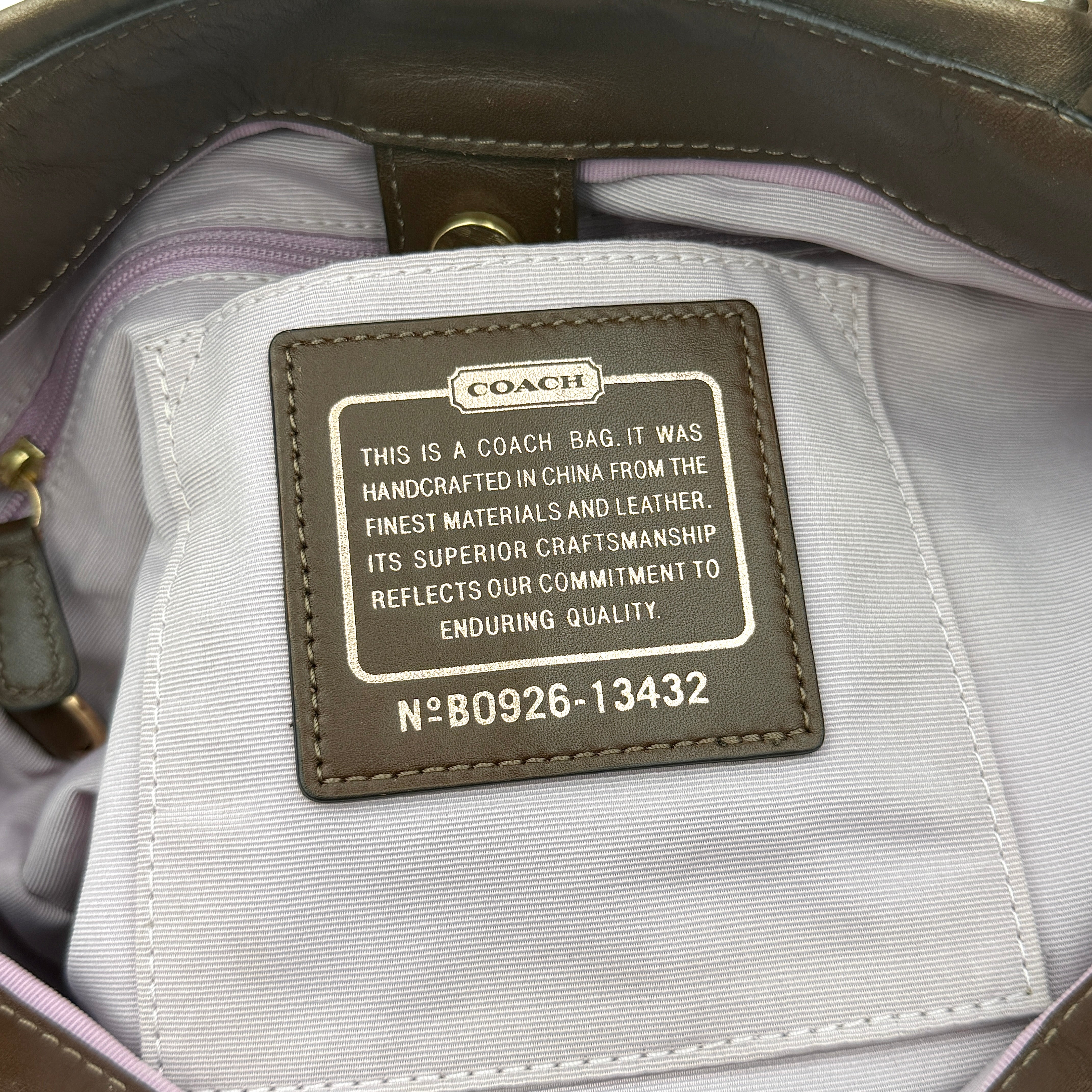 Coach Signature Op Art Parker Hobo Shoulder Bag Brown/Beige