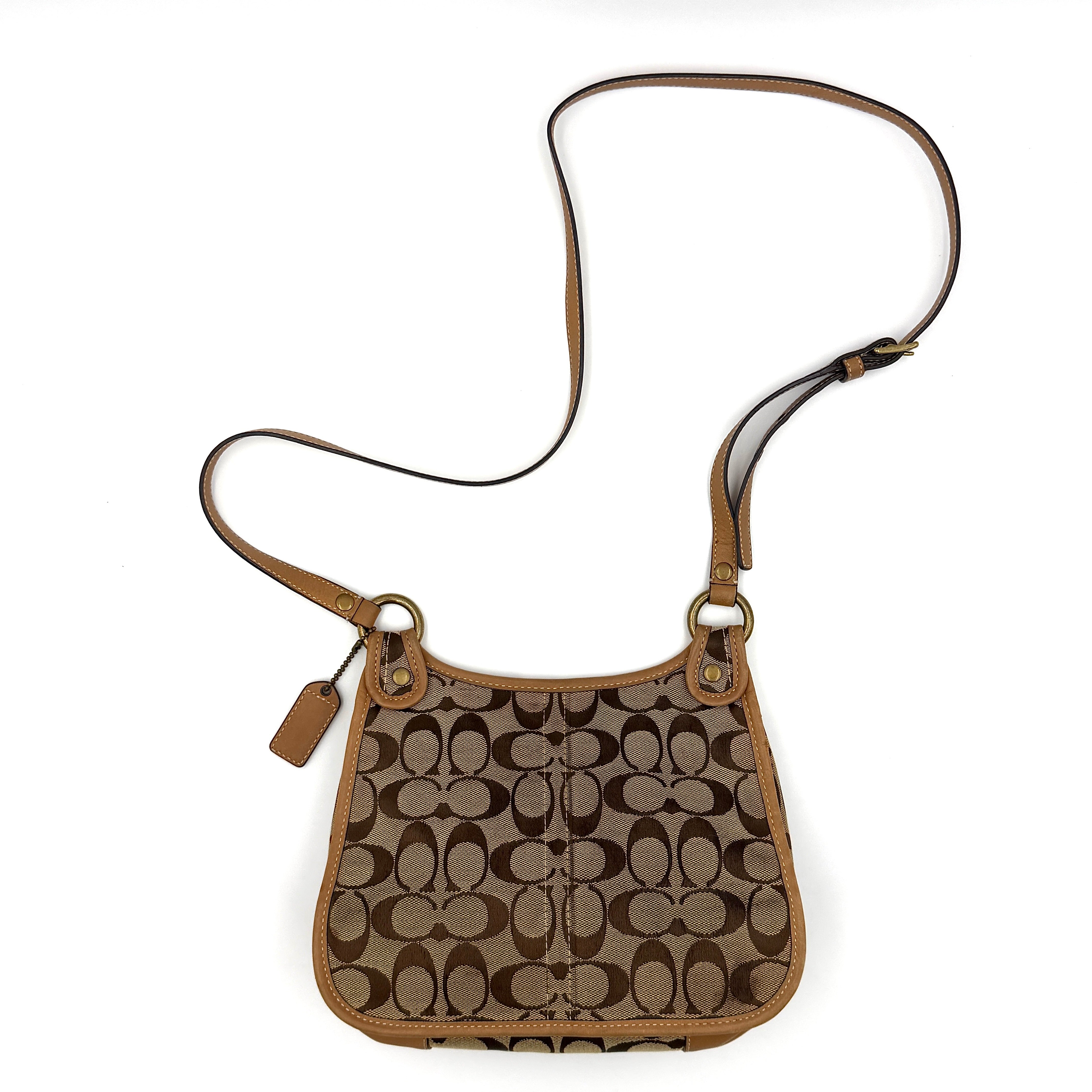 Coach Signature Turnlock Crossbody Bag Tan/Beige