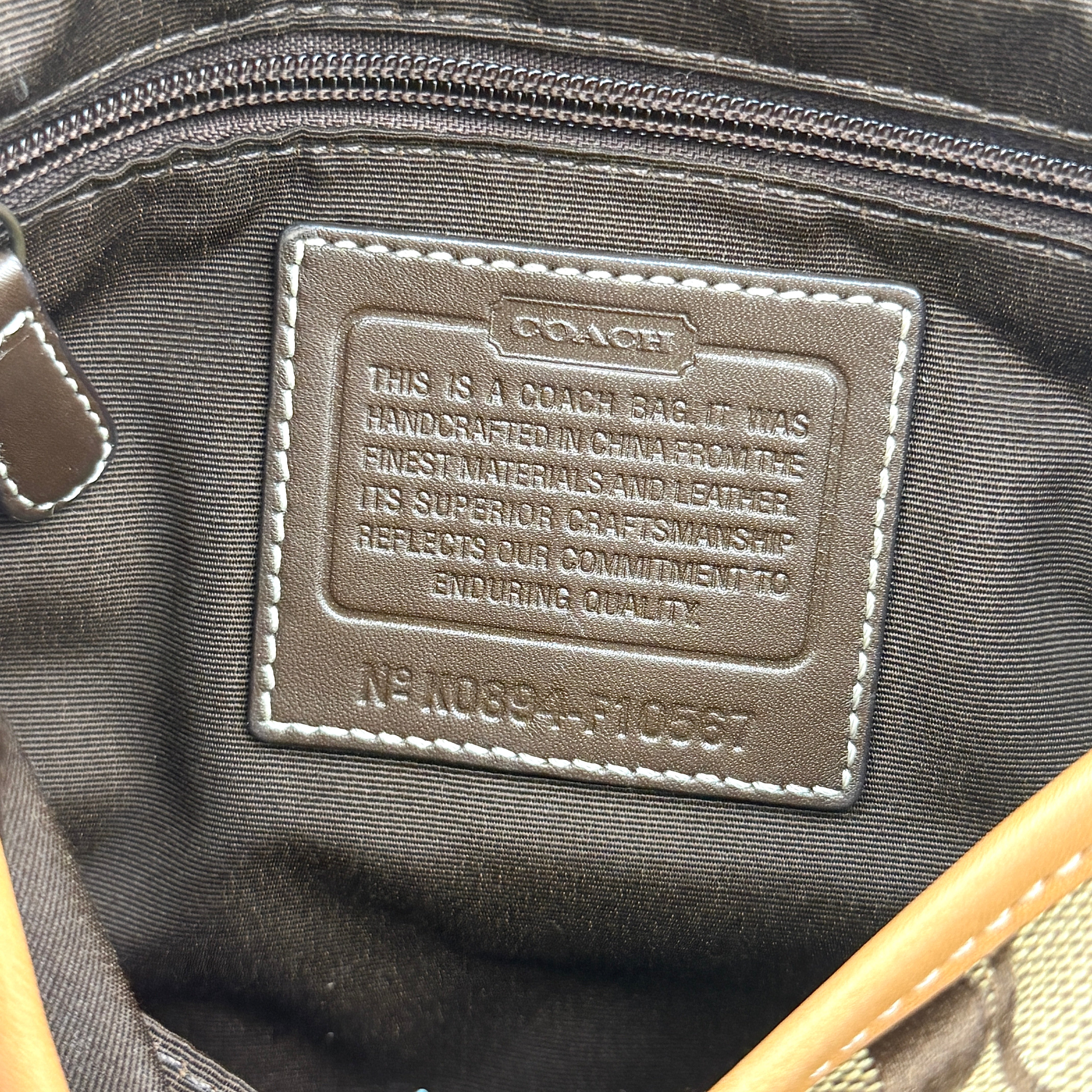 Coach Signature Turnlock Crossbody Bag Tan/Beige