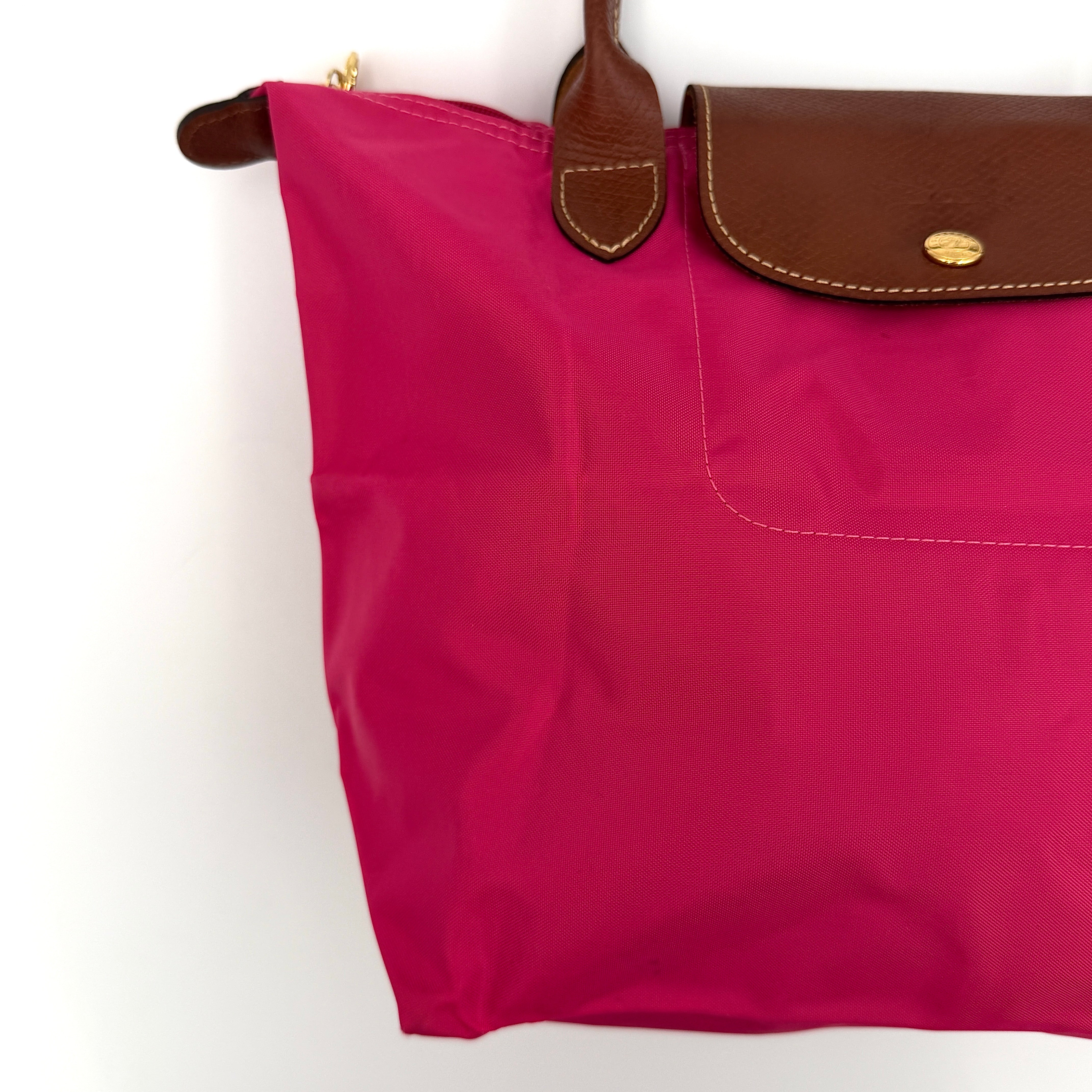 Longchamp Le Pliage Original Tote Bag Pink/Brown (Foldable)
