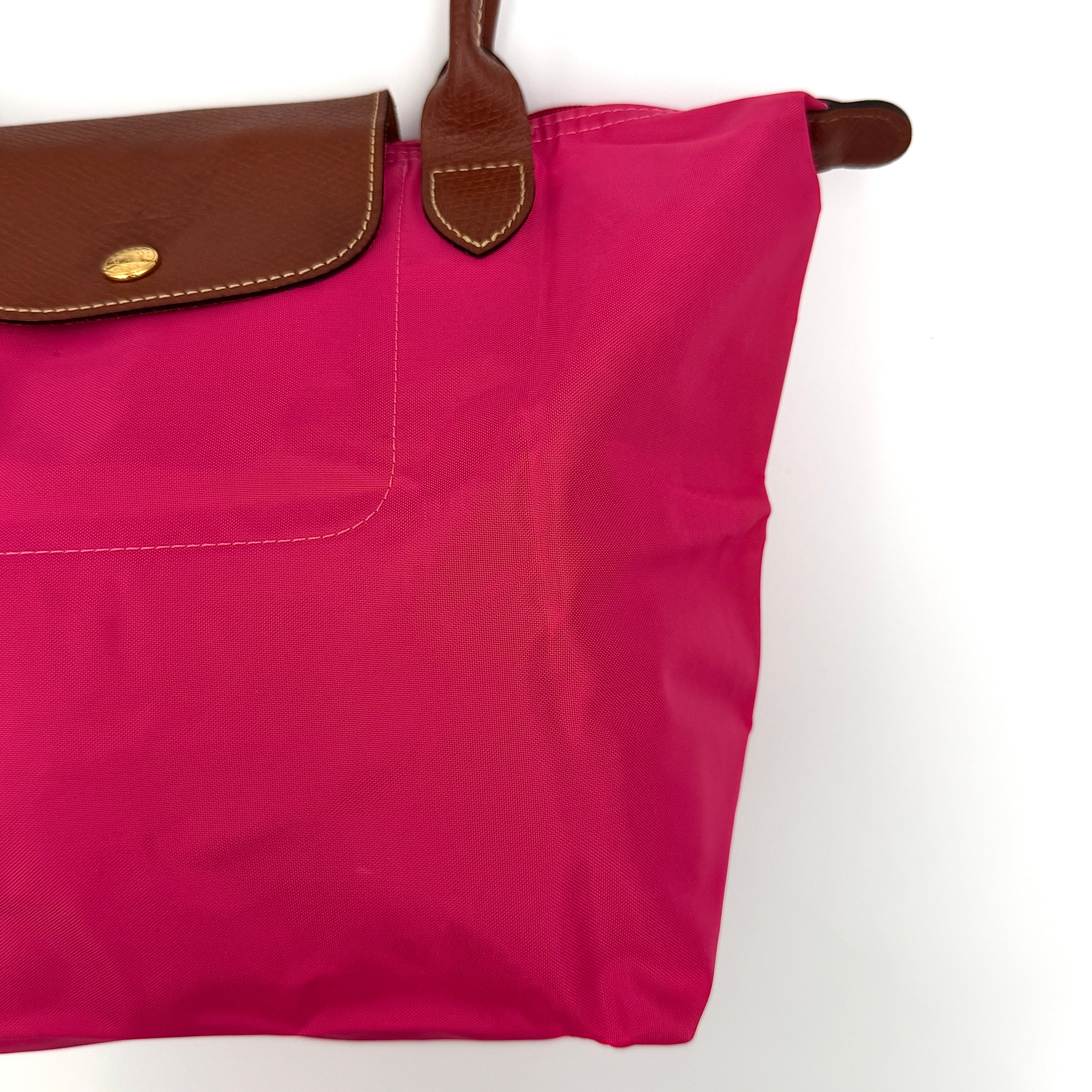 Longchamp Le Pliage Original Tote Bag Pink/Brown (Foldable)
