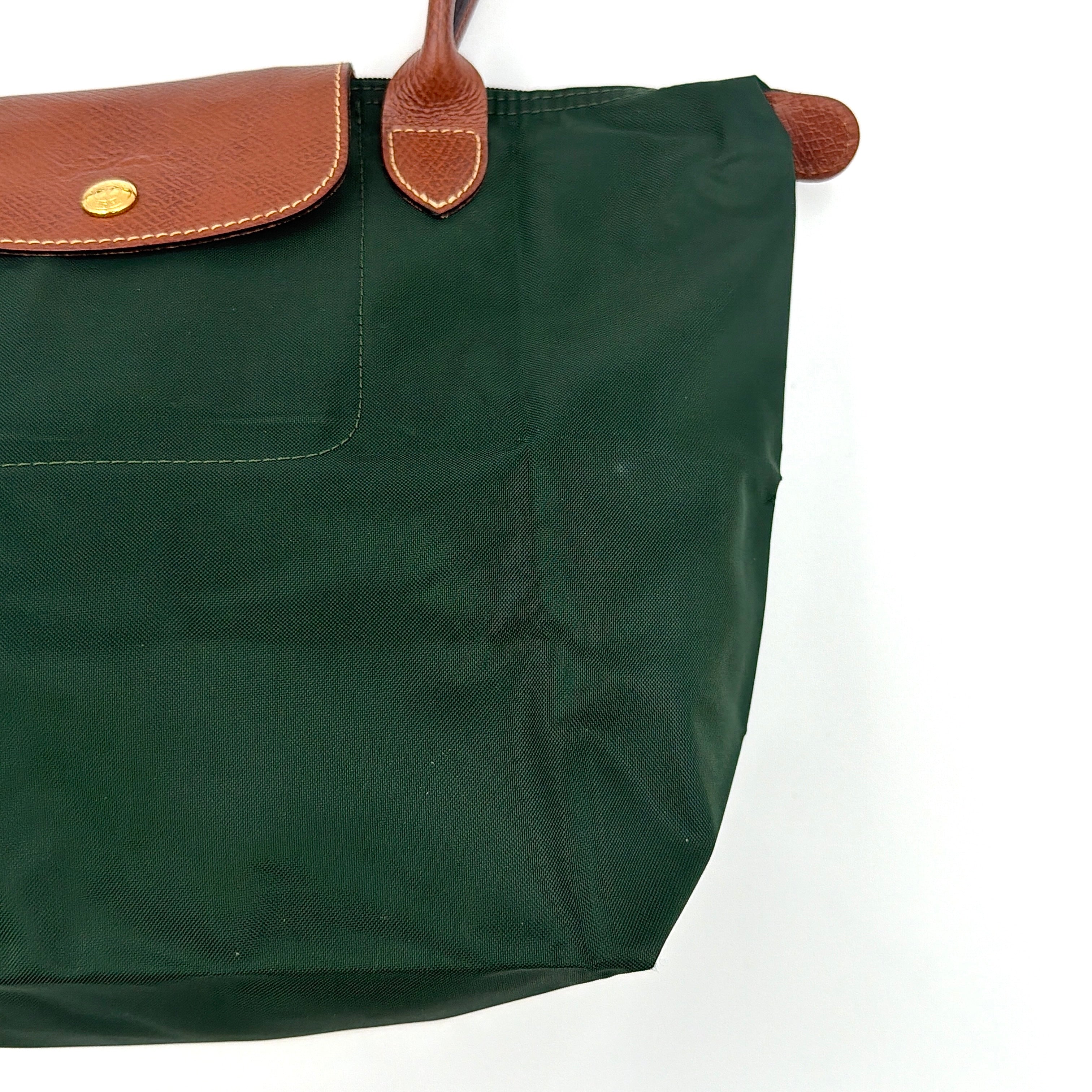 Longchamp Le Pliage Original Tote Bag Green/Brown