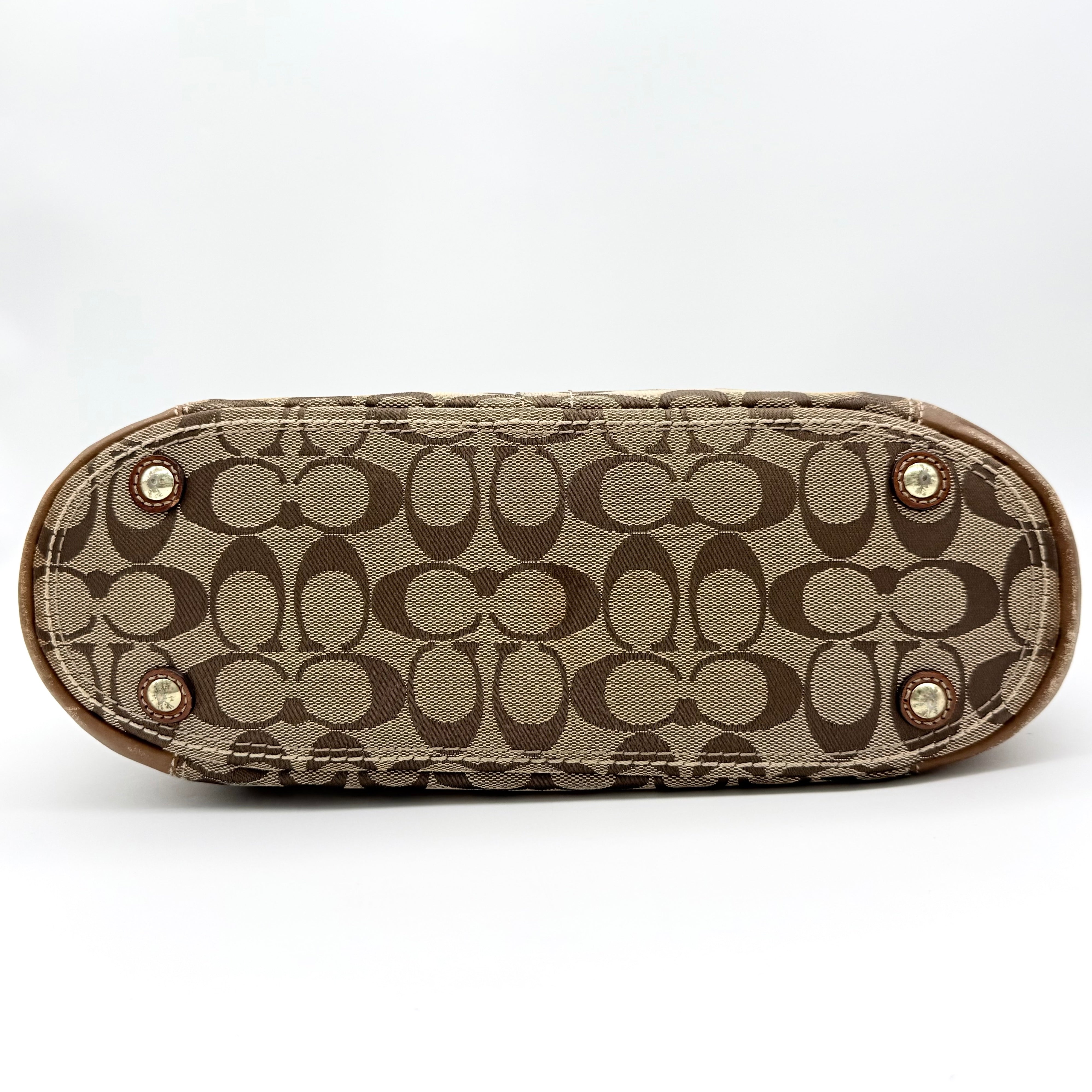 Coach Signature Gallery Tote Bag Beige/Brown