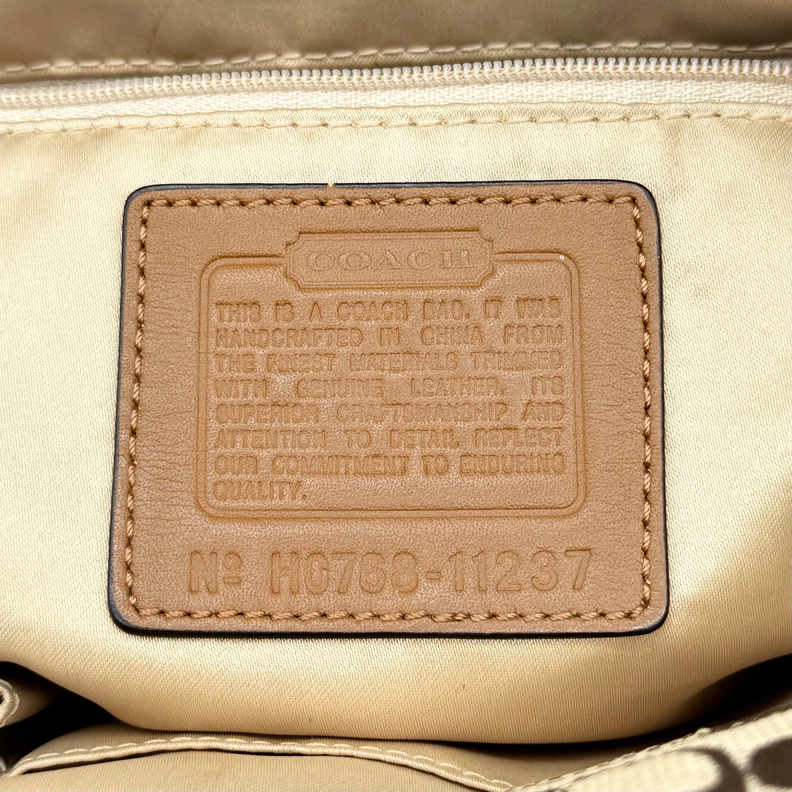 Coach Signature Gallery Tote Bag Beige/Brown
