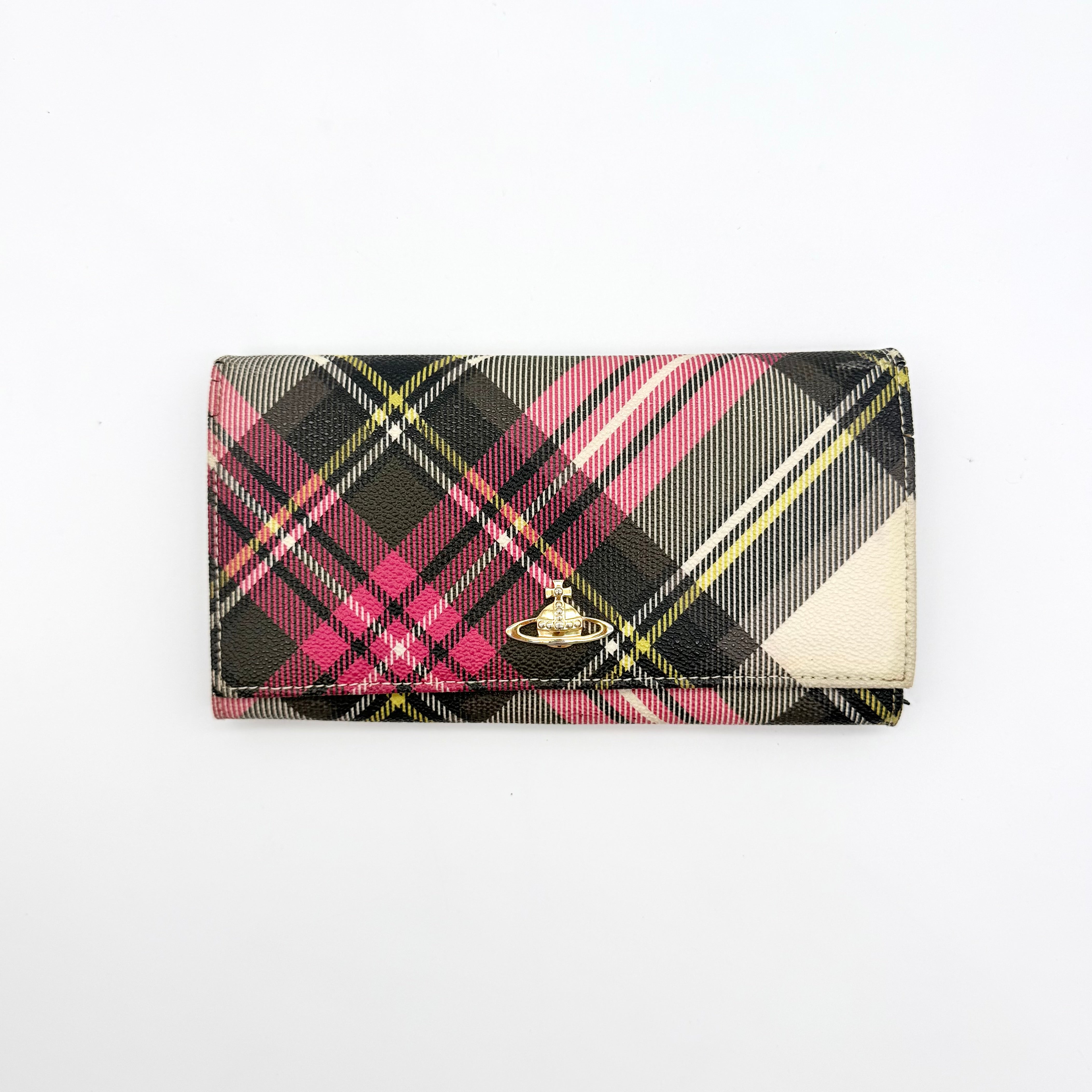 Vivienne Westwood Signature Orb Tartan Wallet Multi