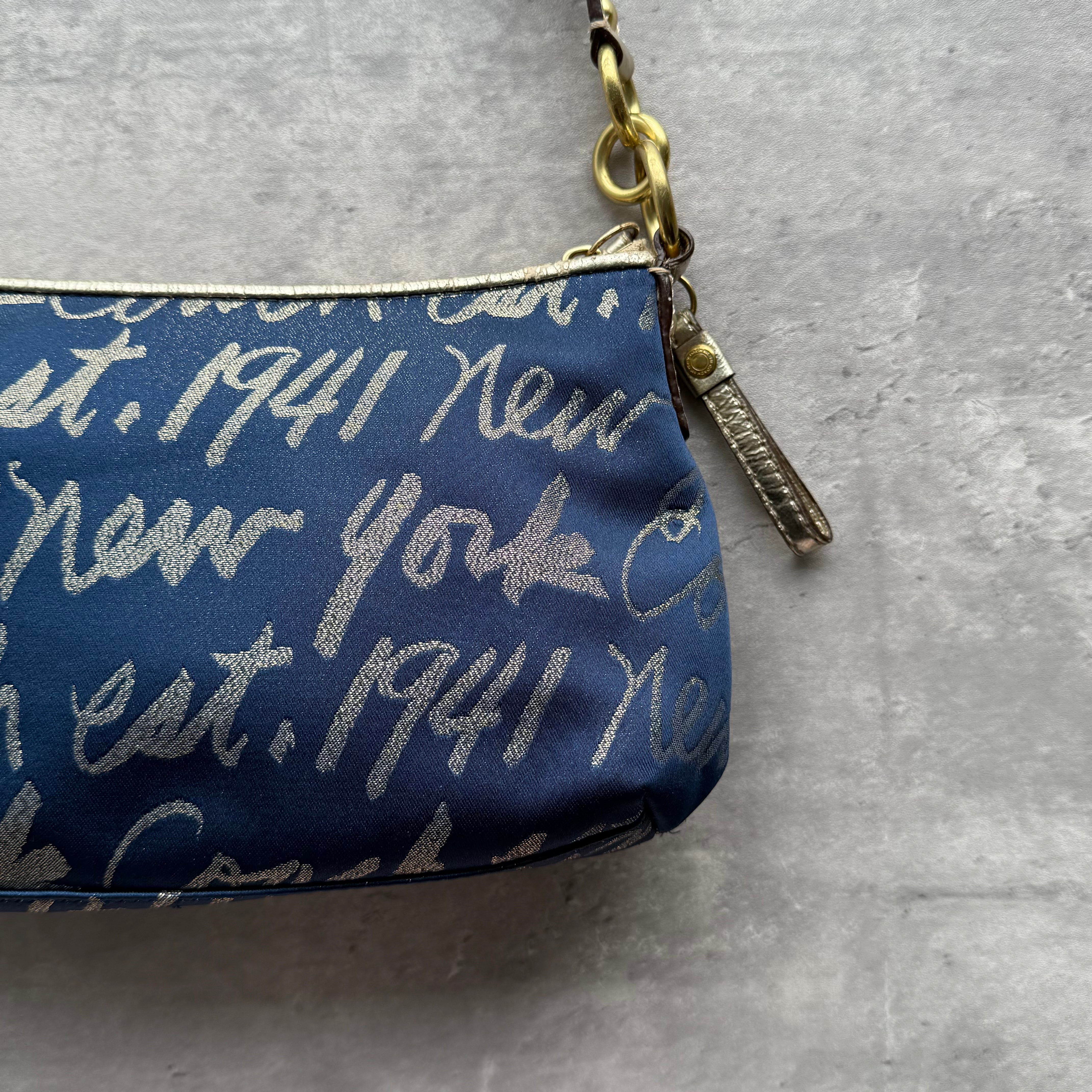 Coach 2Way Heart ShoulderBag Blue/Gold