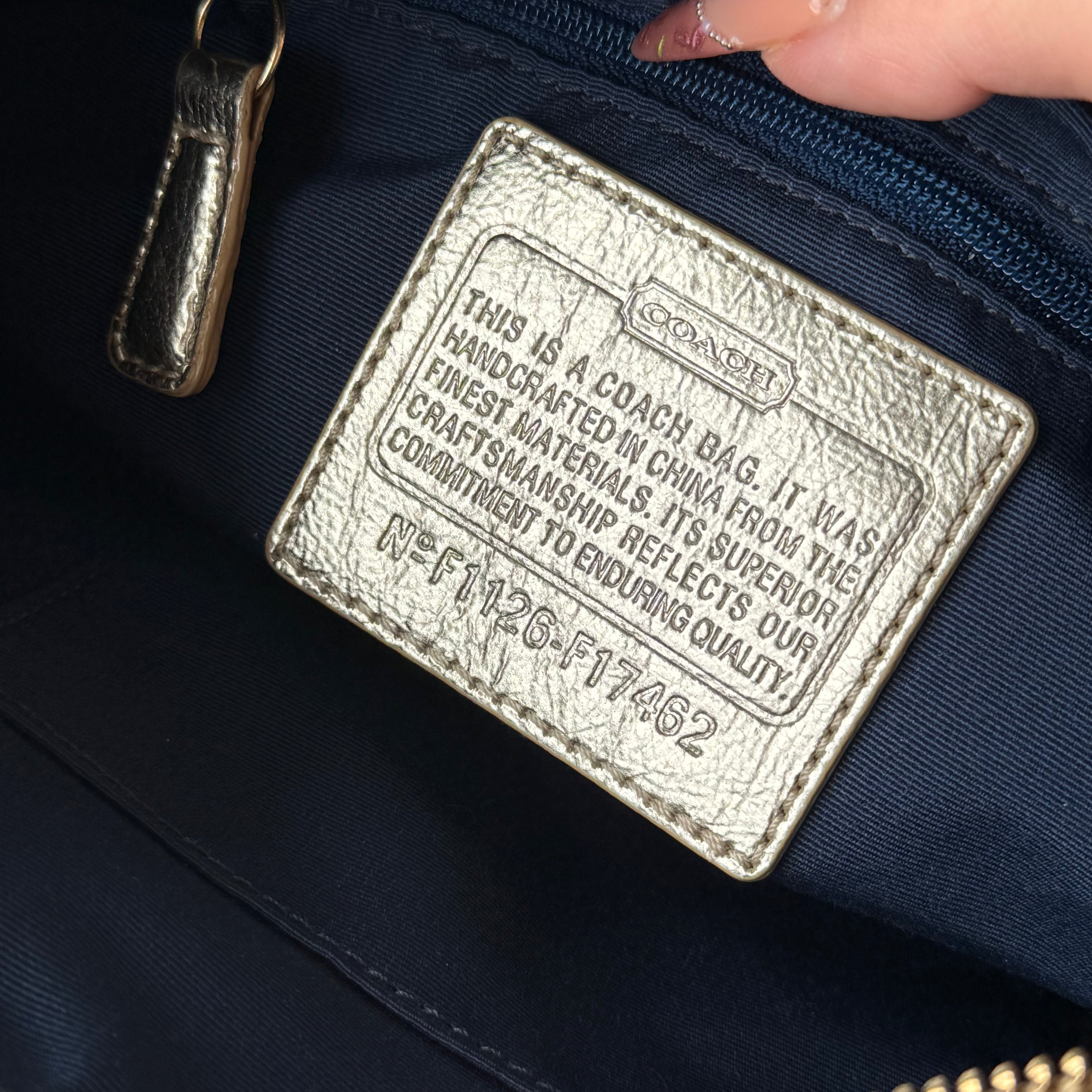 Coach 2Way Heart ShoulderBag Blue/Gold