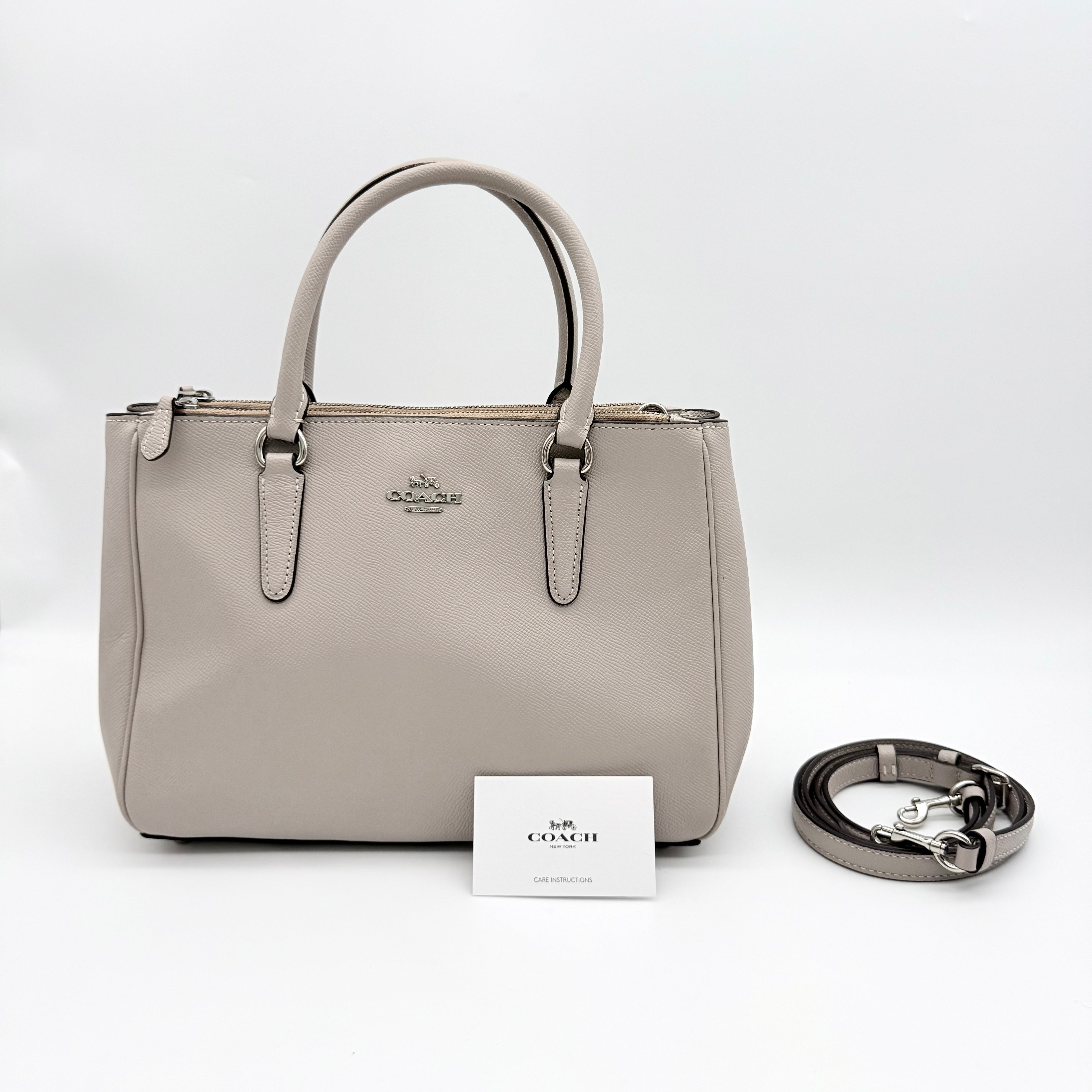 Coach 2Way Surrey Carryall Handbag Grey