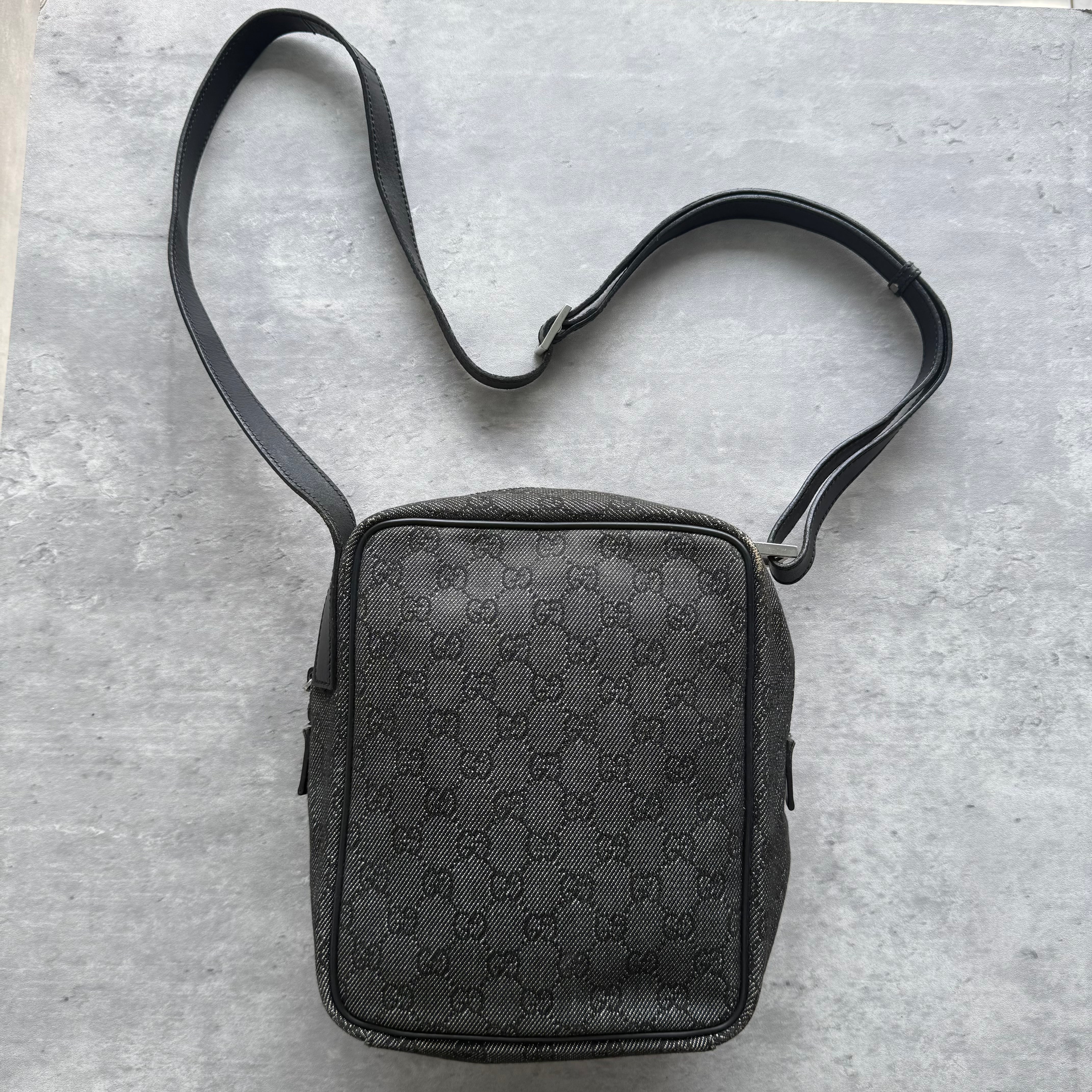 Gucci GG Monogram Crossbody Bag Black