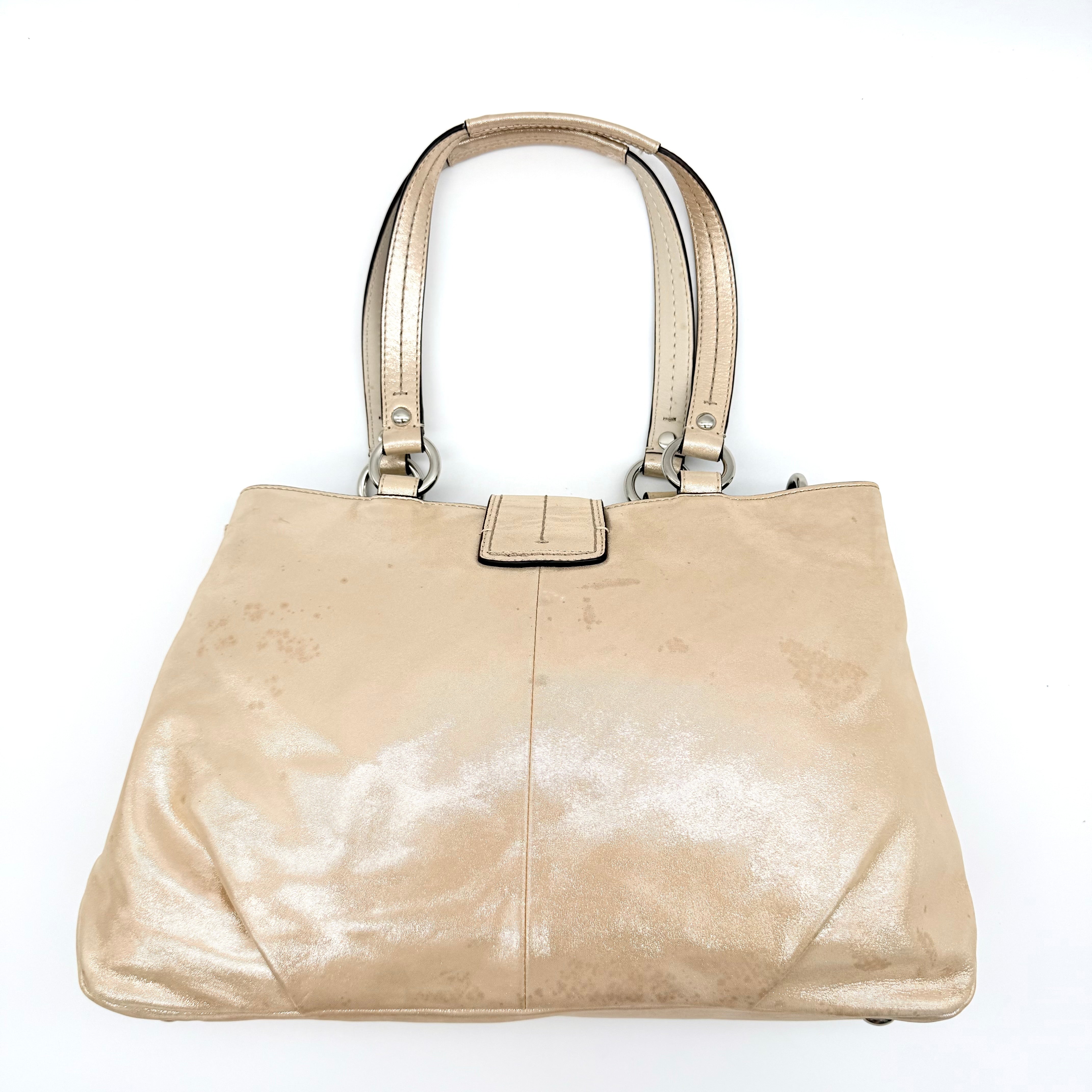 Coach Y2K Soho East West Shoulder Bag Metallic Beige