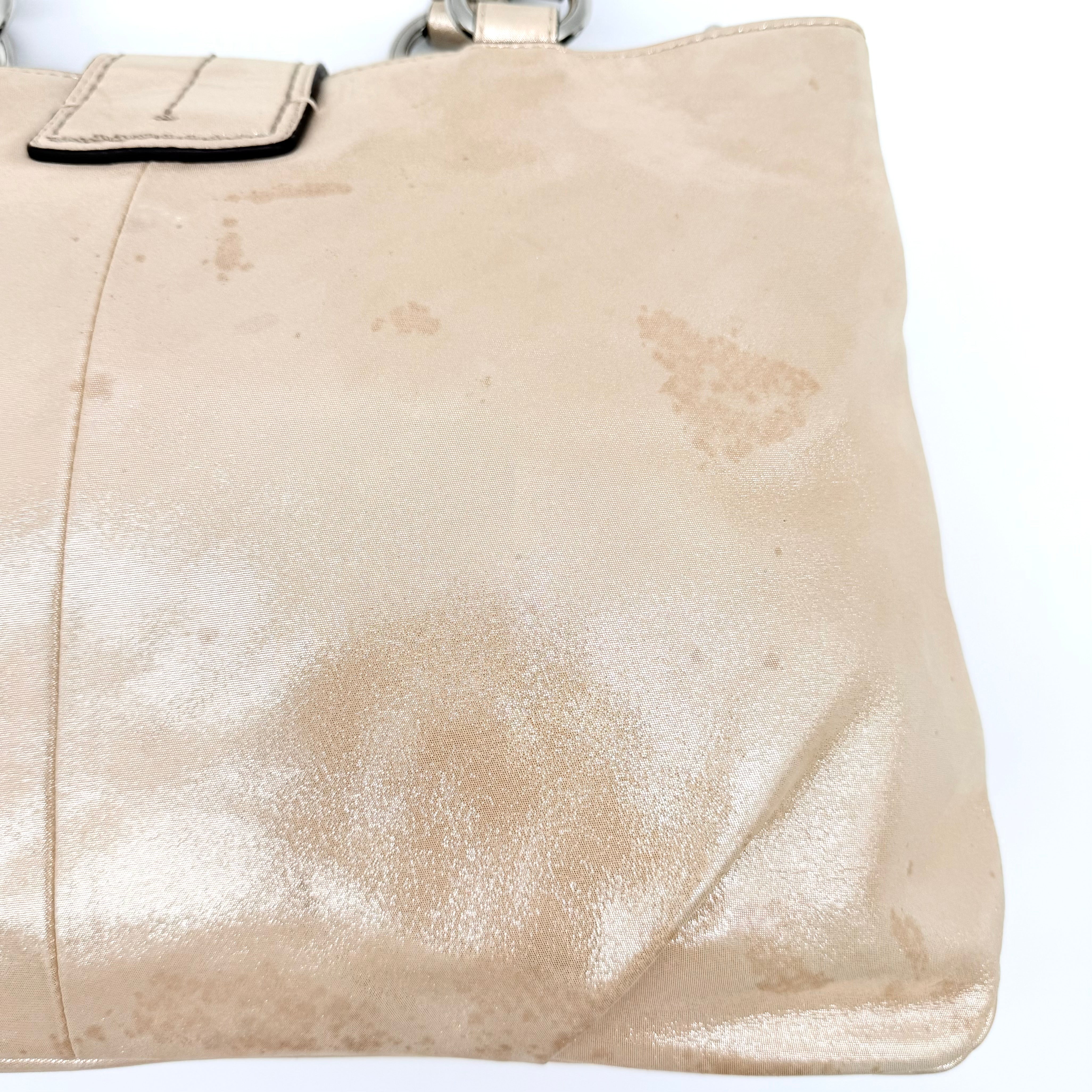 Coach Y2K Soho East West Shoulder Bag Metallic Beige