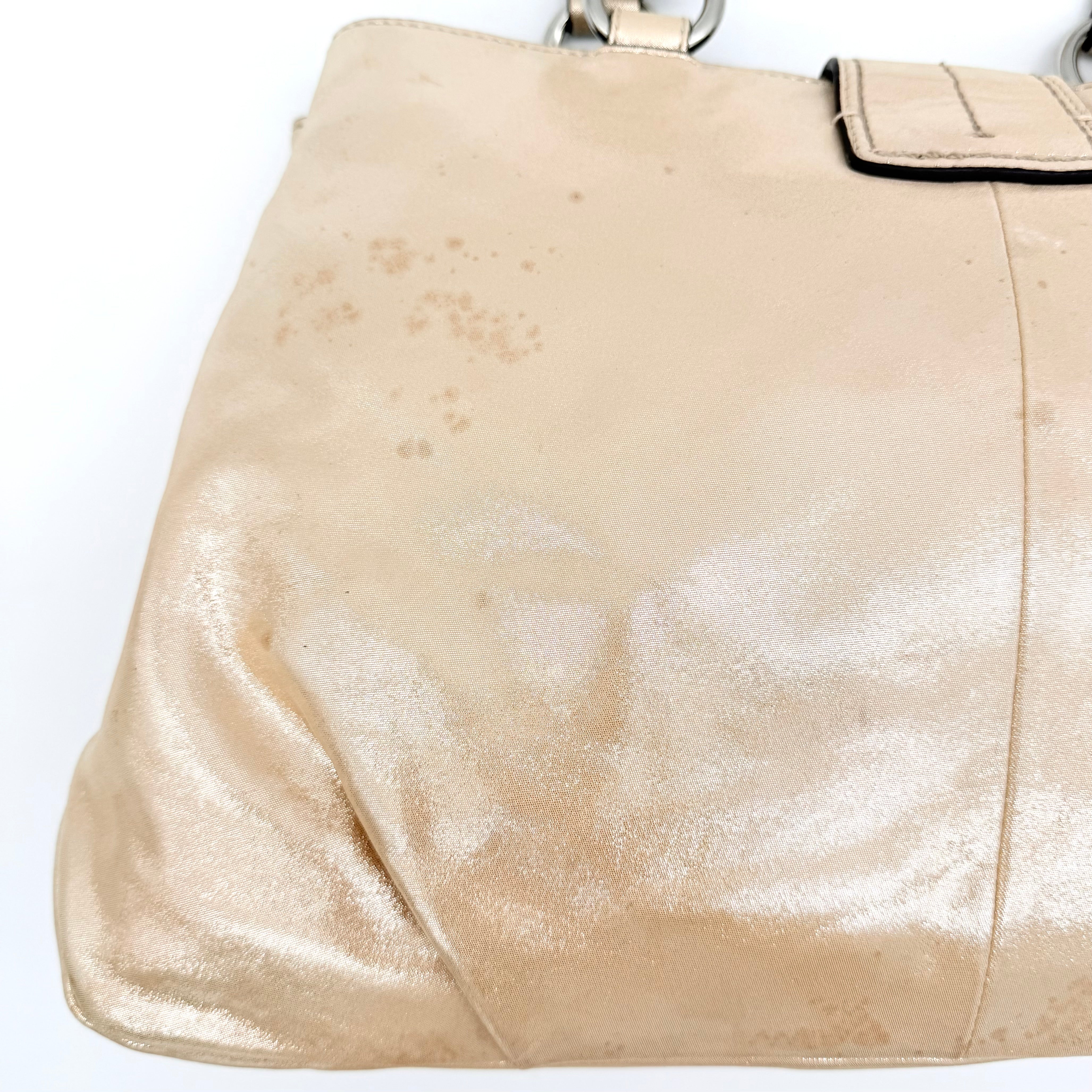 Coach Y2K Soho East West Shoulder Bag Metallic Beige